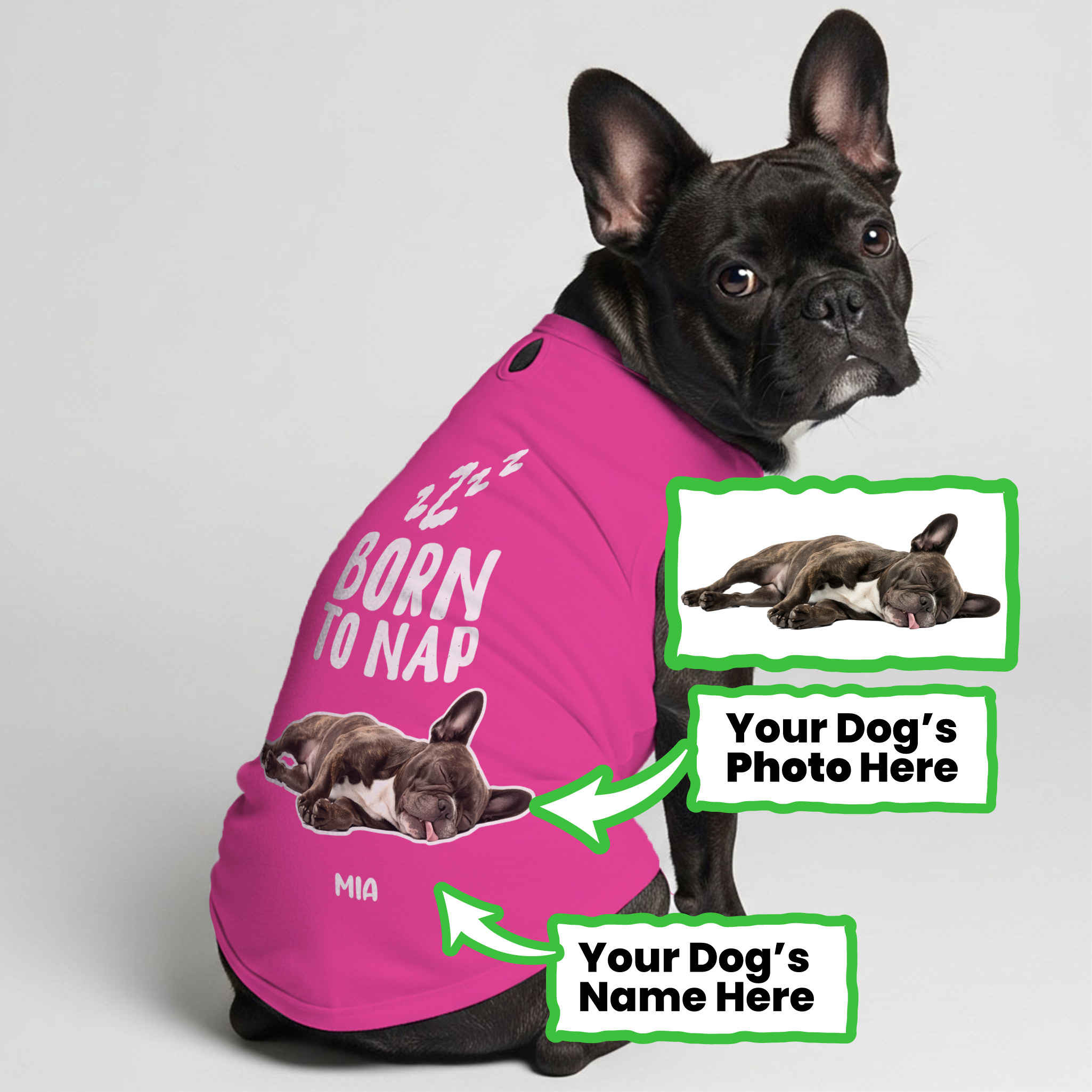 French Bulldog Personalized Graphic Tee for Everyday Wear-fadou