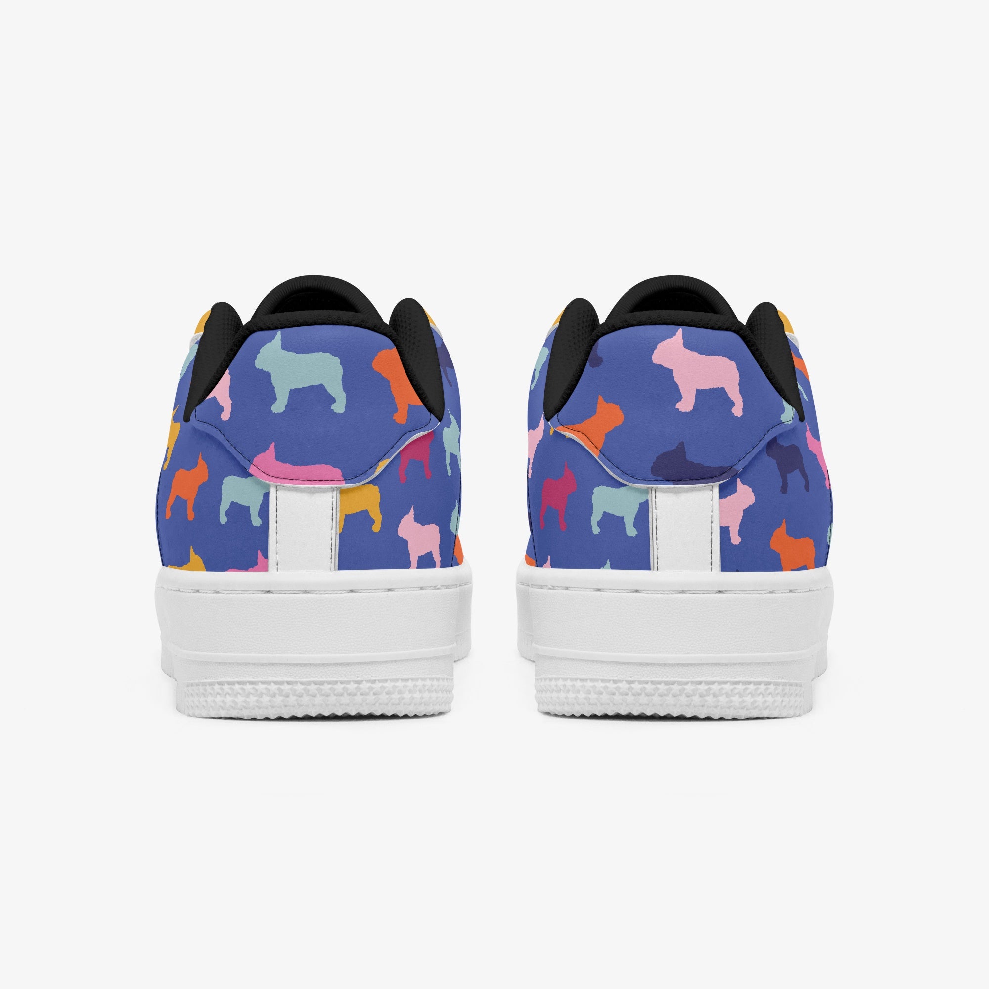 Frenchie Leather Canvas Sneakers for Frenchie Enthusiasts-fadou