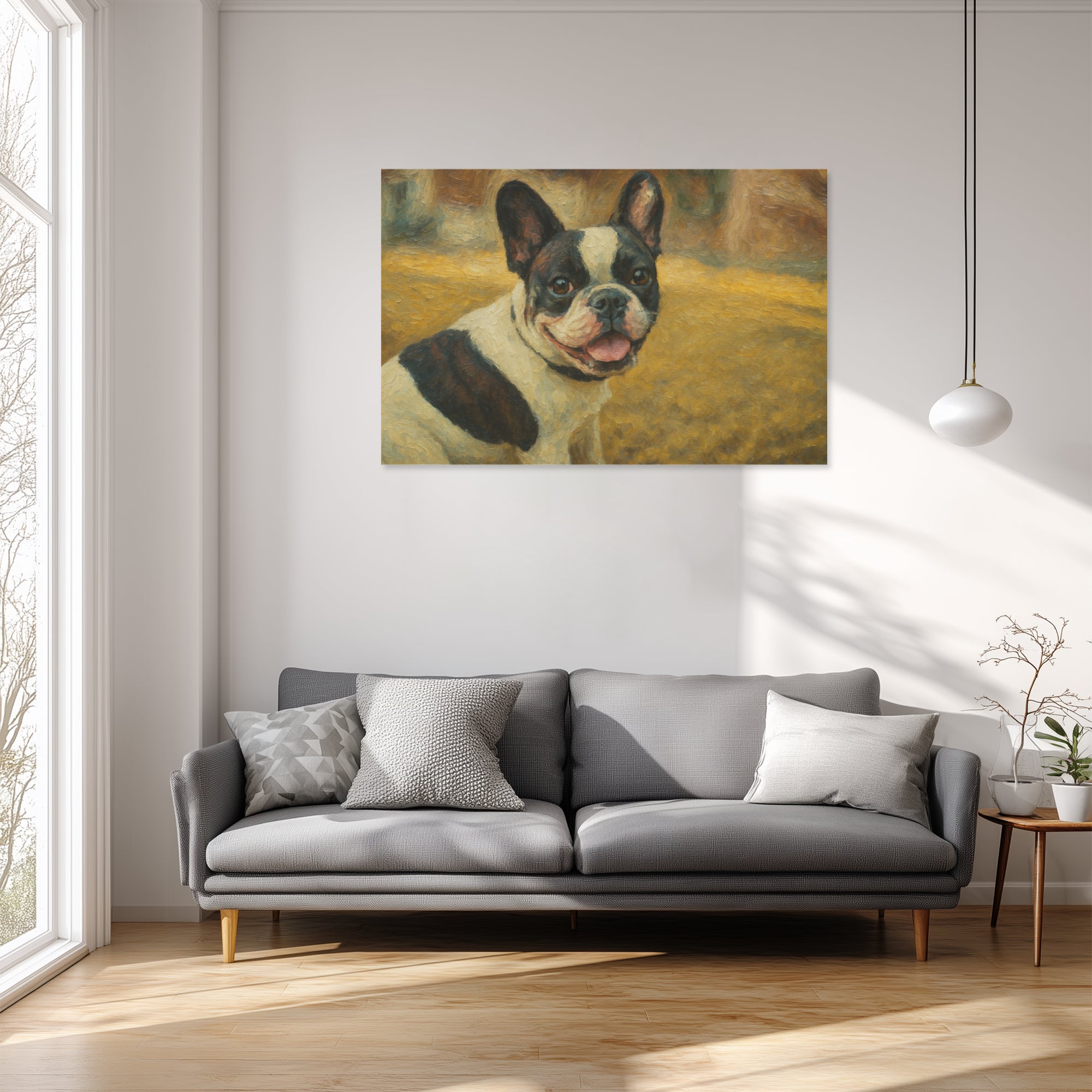 French Bulldog Personalized Canvas Wall Art for Frenchie Enthusiasts-fadou
