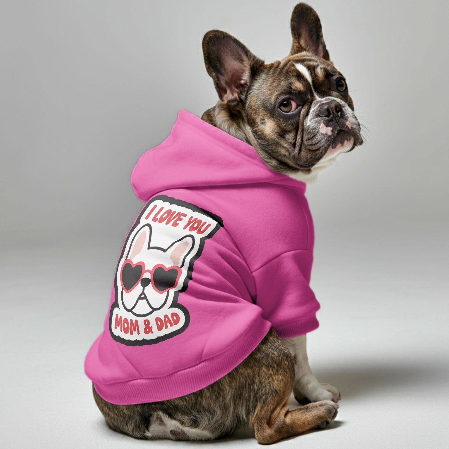 French Bulldog Cotton Fleece Hoodie for Training Sessions-fadou