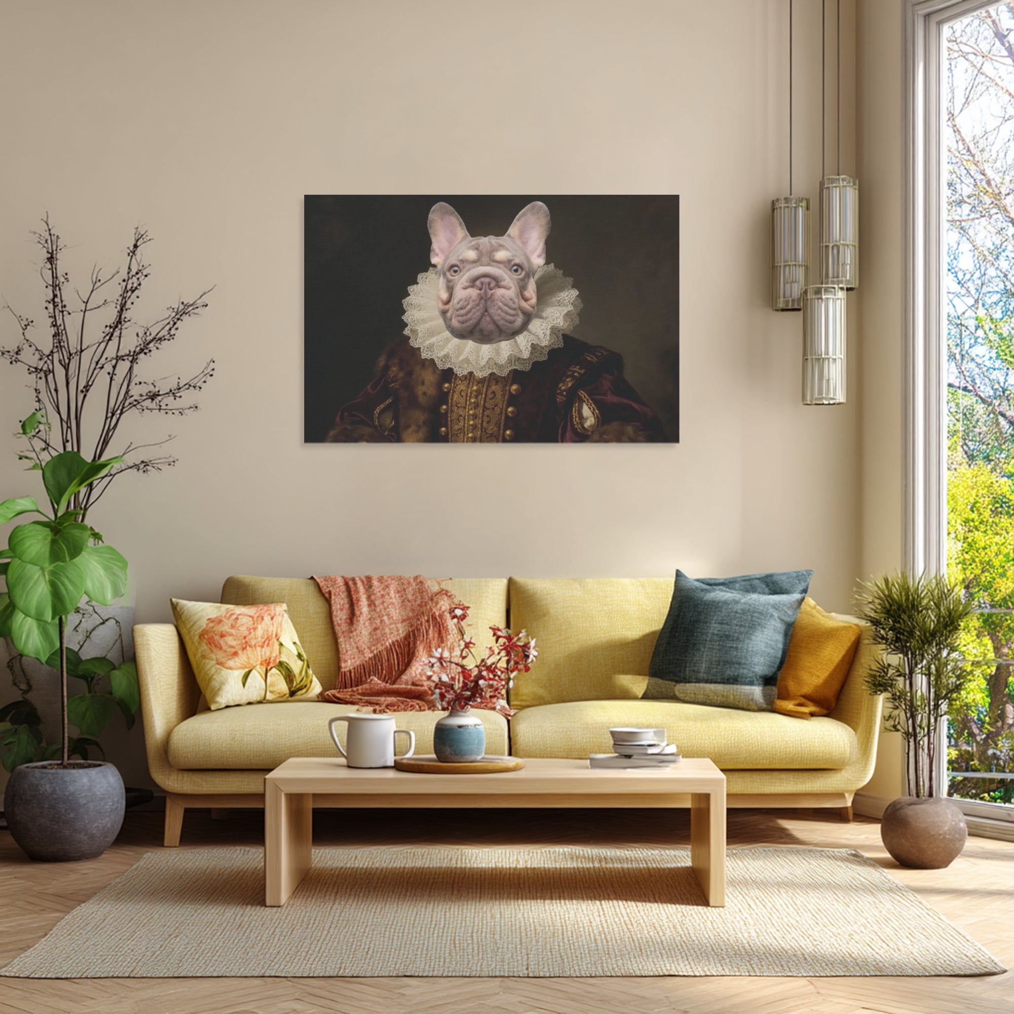 French Bulldog Personalized Decorative Canvas for Everyday Wear-fadou