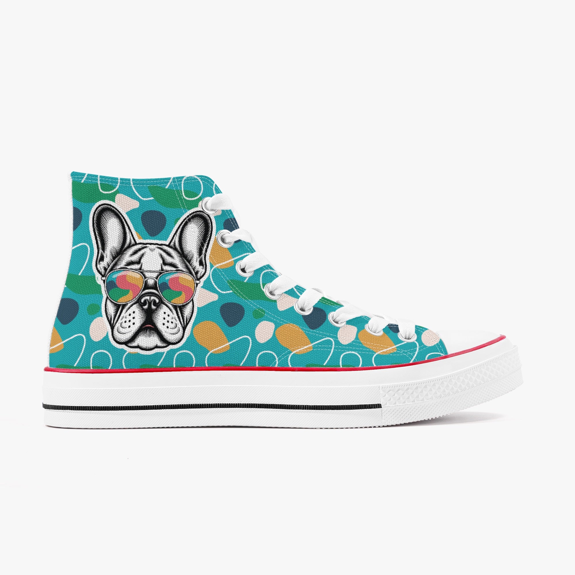 Angel High-Top Casual Footwear for Frenchie Enthusiasts-fadou