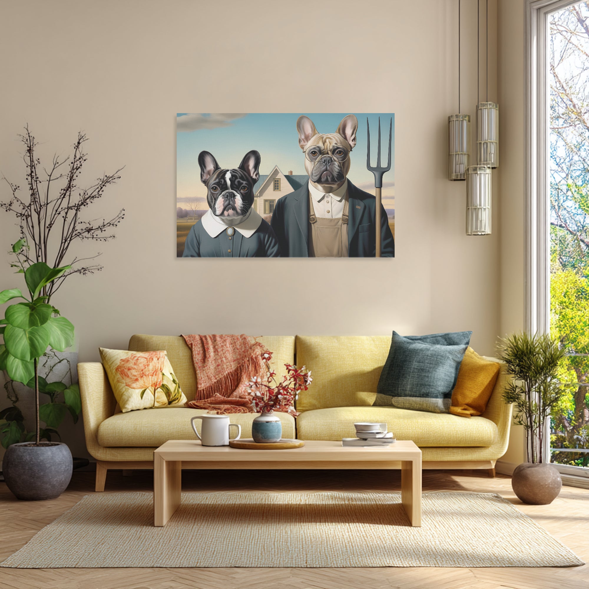 French Bulldog Adorable Framed Poster for Everyday Wear-fadou