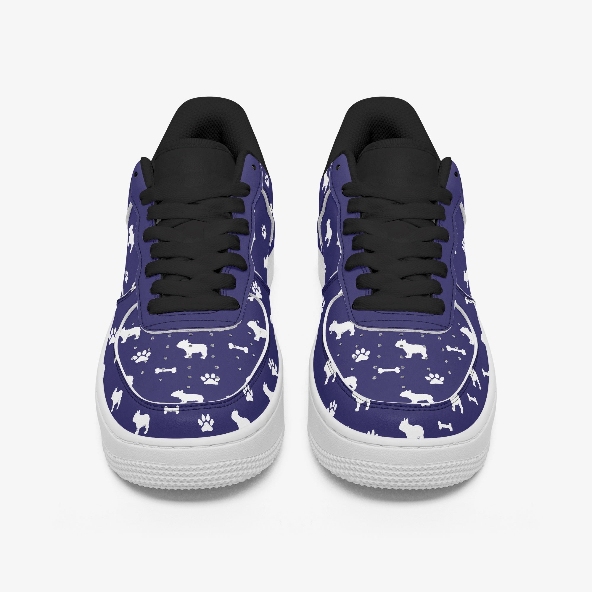 French Bulldog Leather Classic Sneakers for Dog Moms & Dads-fadou
