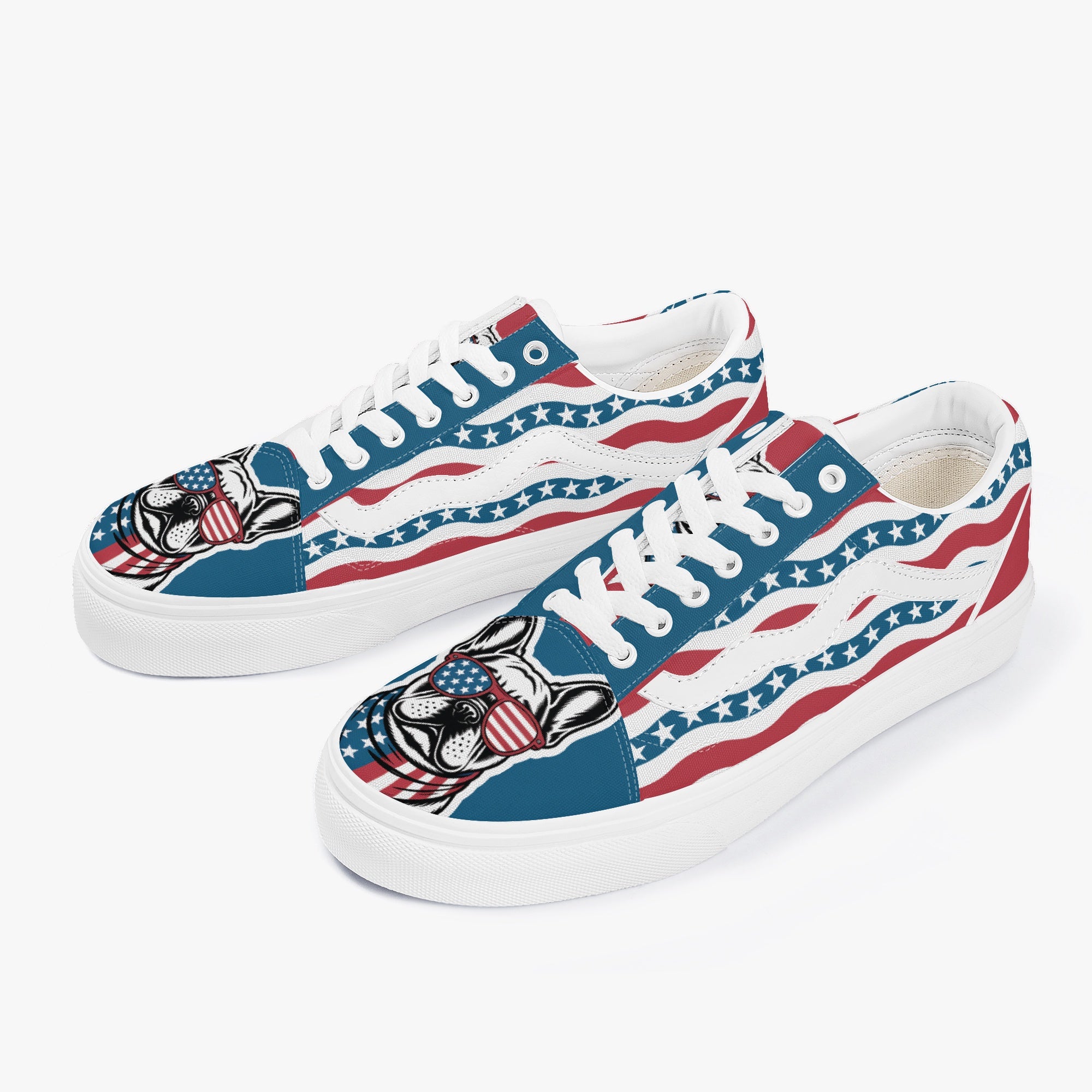 Low-Top Trendy Casual Footwear for Frenchie Enthusiasts-fadou