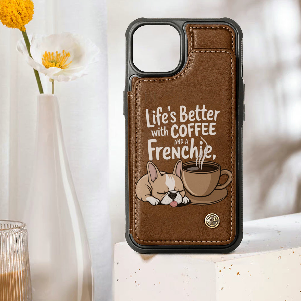 Gus - Leather Wallet Case for for Iphone & Samsung for Everyday Wear-fadou