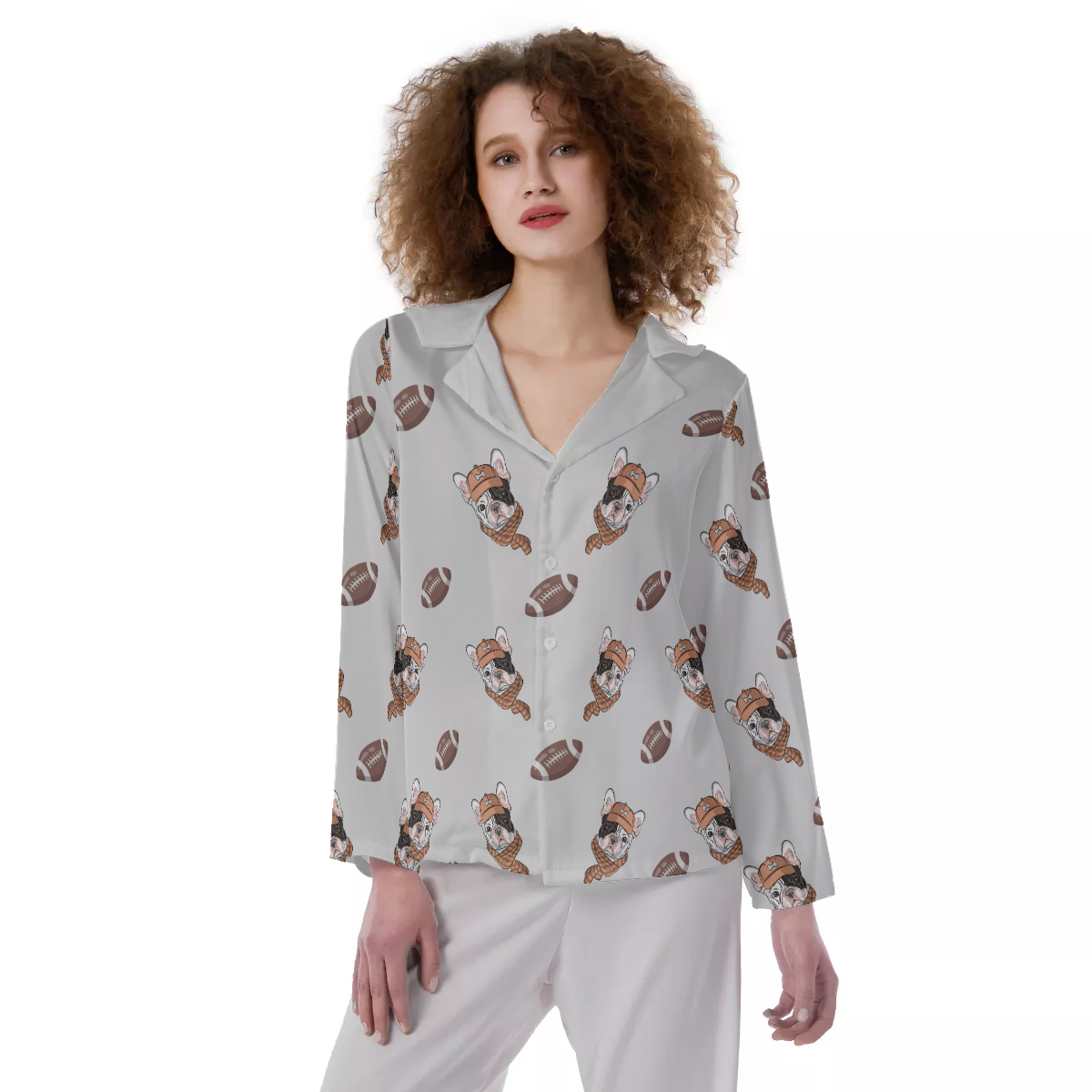 ZOE French Bulldog Cotton Pajamas for Frenchie Enthusiasts-fadou