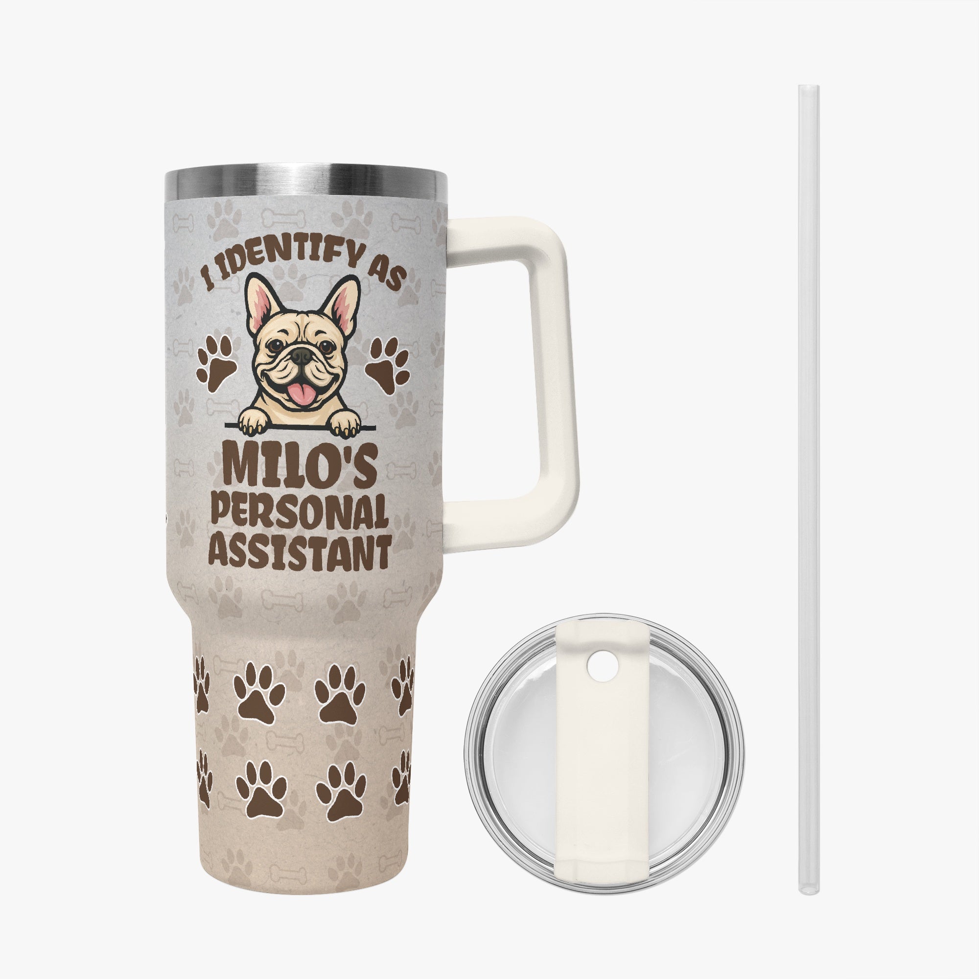 Prince Personalized Travel Tumbler for Frenchie Enthusiasts-fadou
