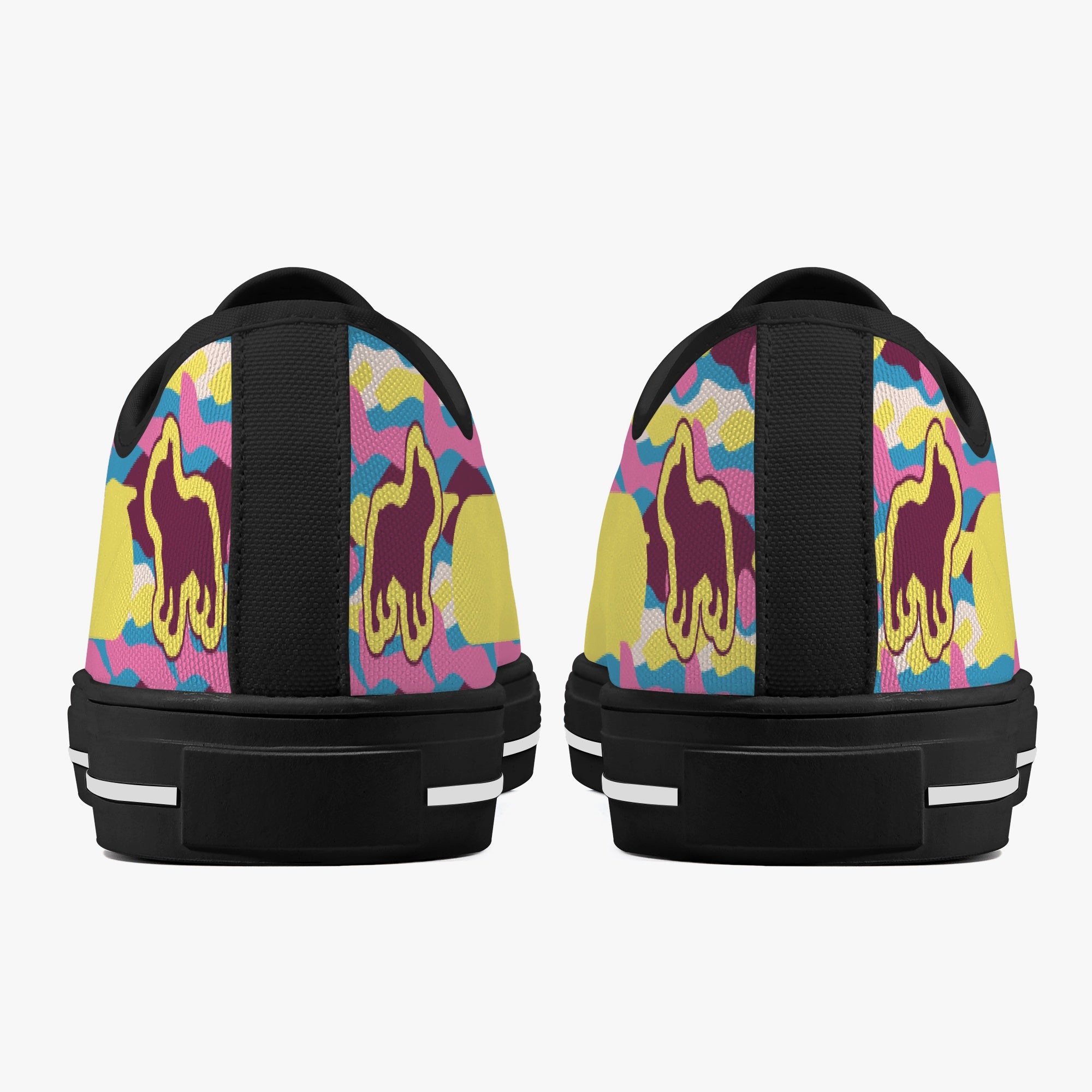 French Bulldog Personalized Canvas Sneakers for Everyday Wear-fadou