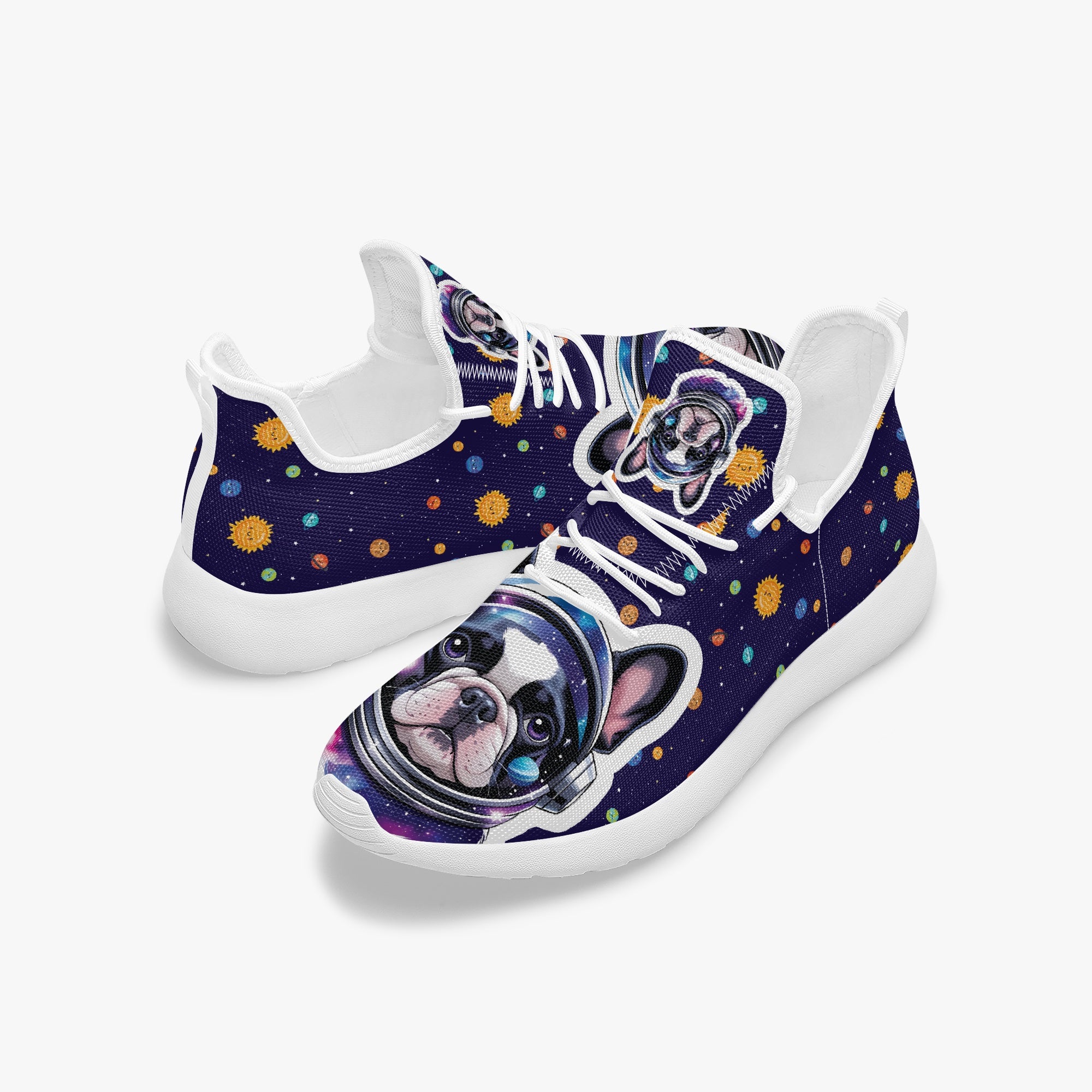 French Bulldog Classic Canvas Sneakers for Bulldog Owners-fadou