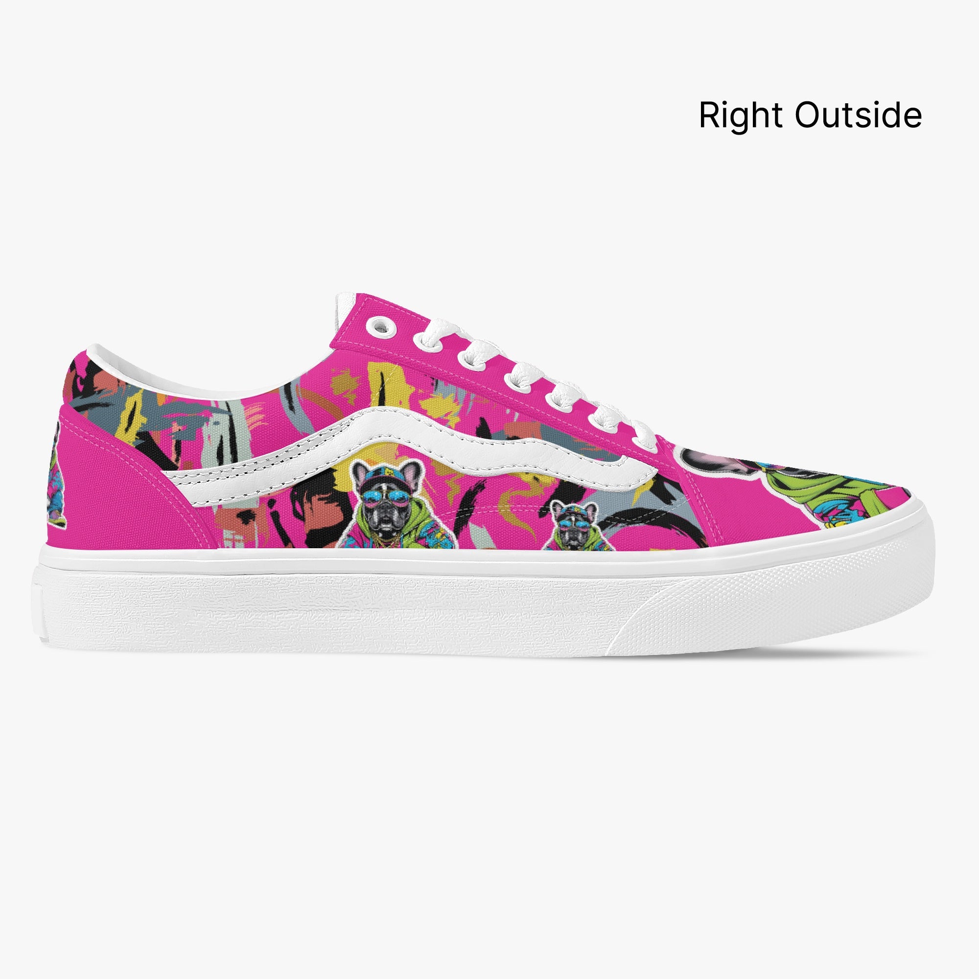 French Bulldog Trendy Canvas Sneakers for Dog Moms & Dads-fadou