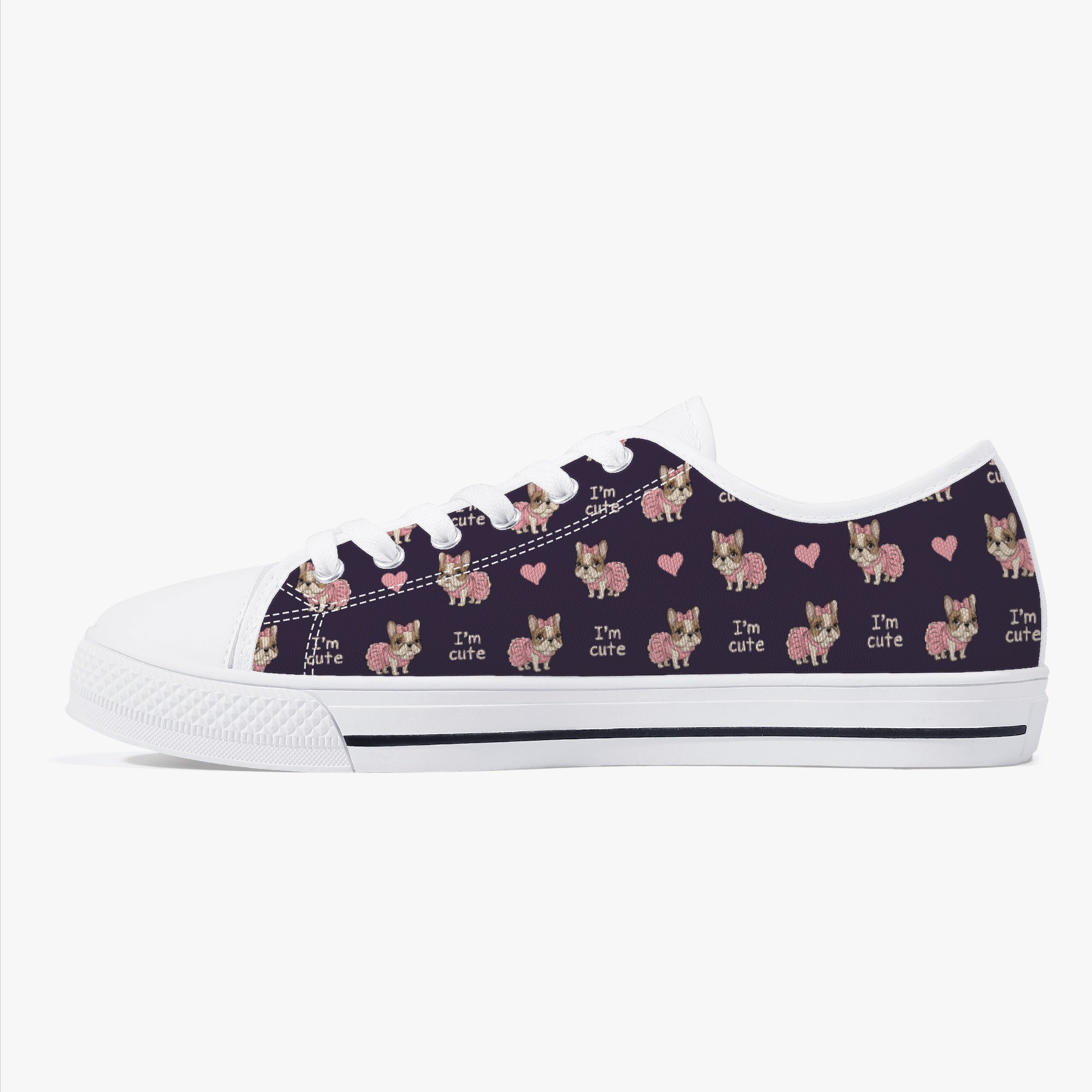 Prince Classic Canvas Sneakers for Frenchie Enthusiasts-fadou