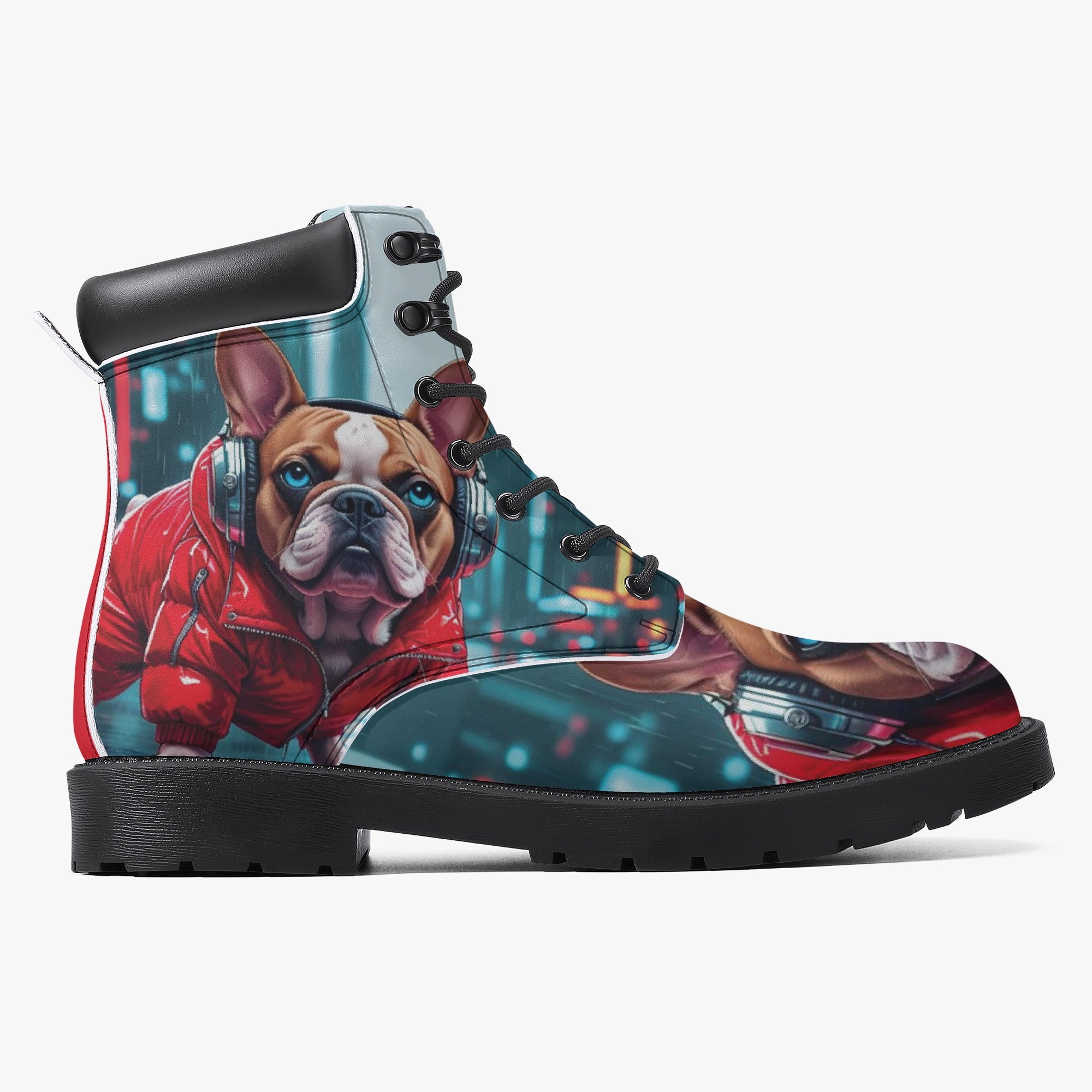 French Bulldog Leather Leather Boots for Bulldog Owners-fadou
