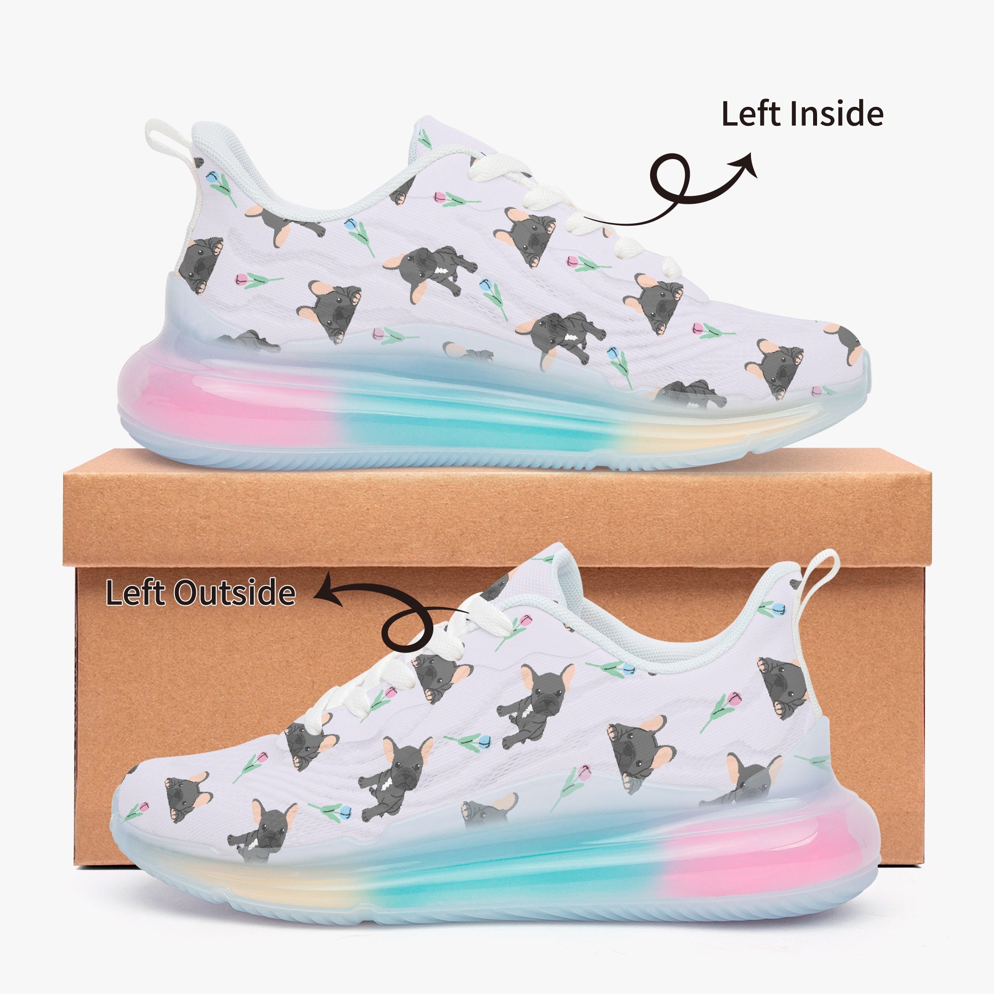 French Bulldog Lightweight Classic Sneakers for Frenchie Fans-fadou