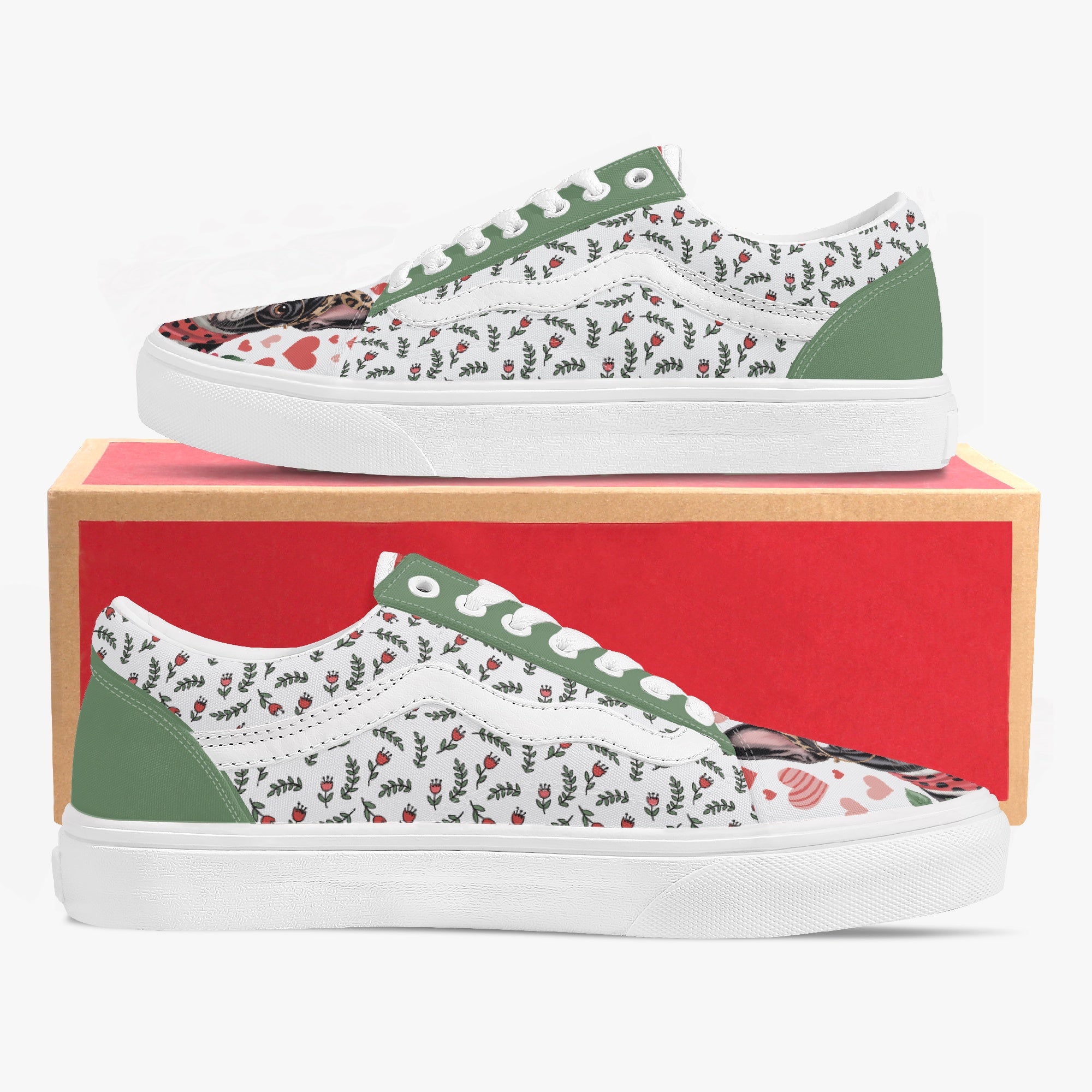 French Bulldog Trendy Canvas Sneakers for Everyday Wear-fadou