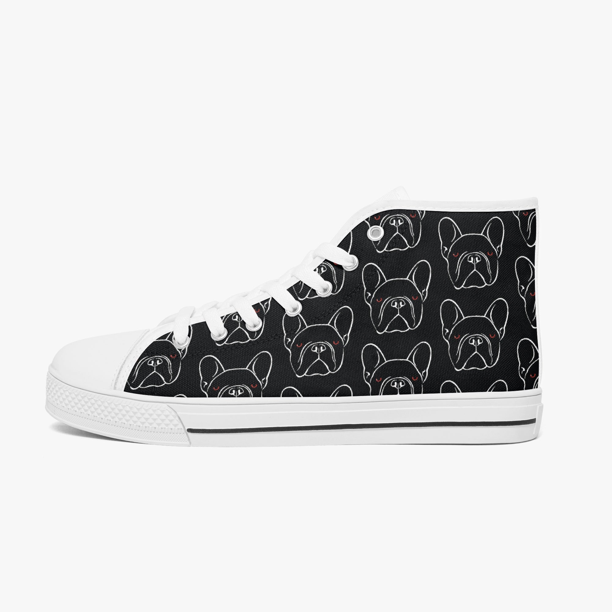 High-Top Classic Classic Sneakers for Frenchie Enthusiasts-fadou
