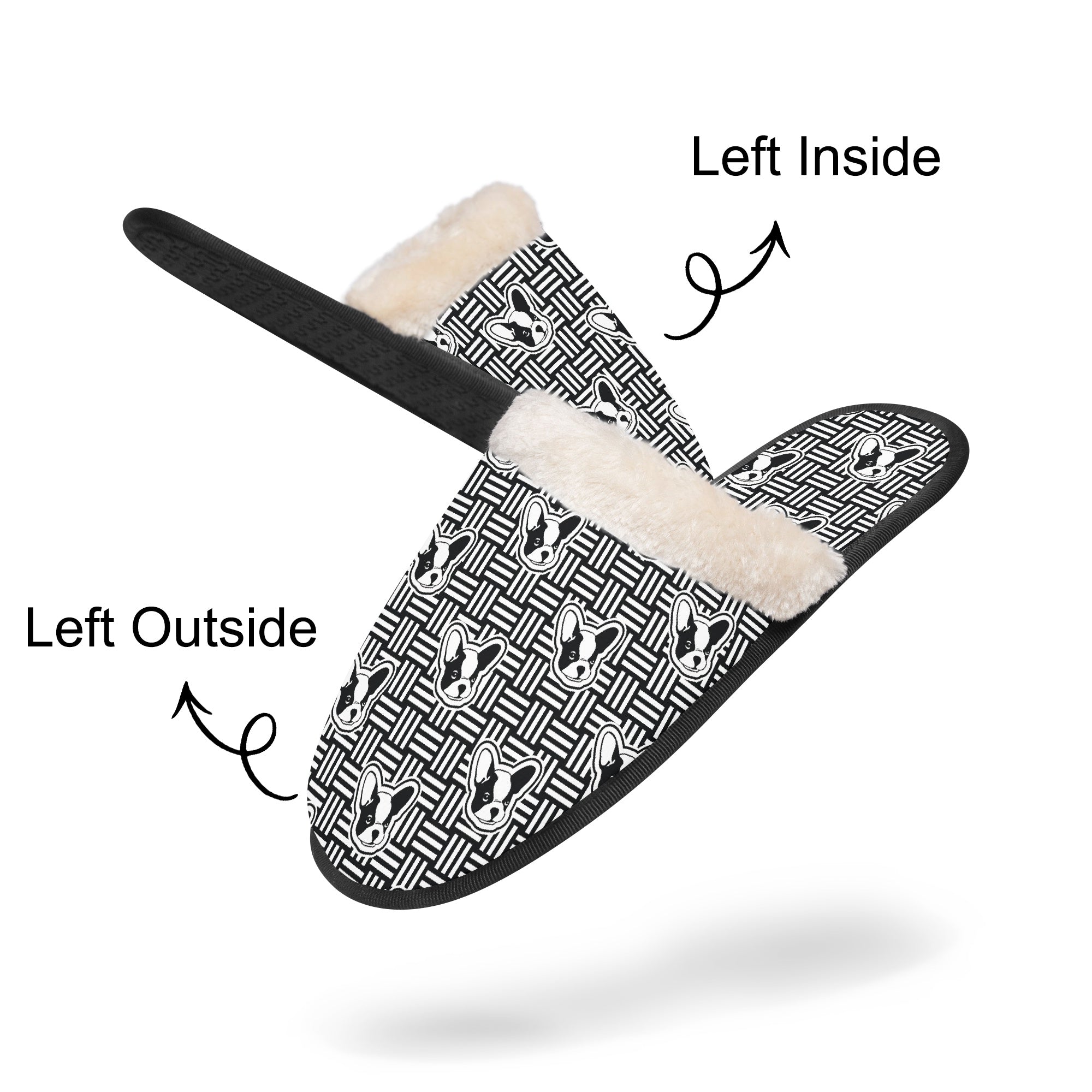 French Bulldog Winter House Slippers for Bulldog Owners-fadou