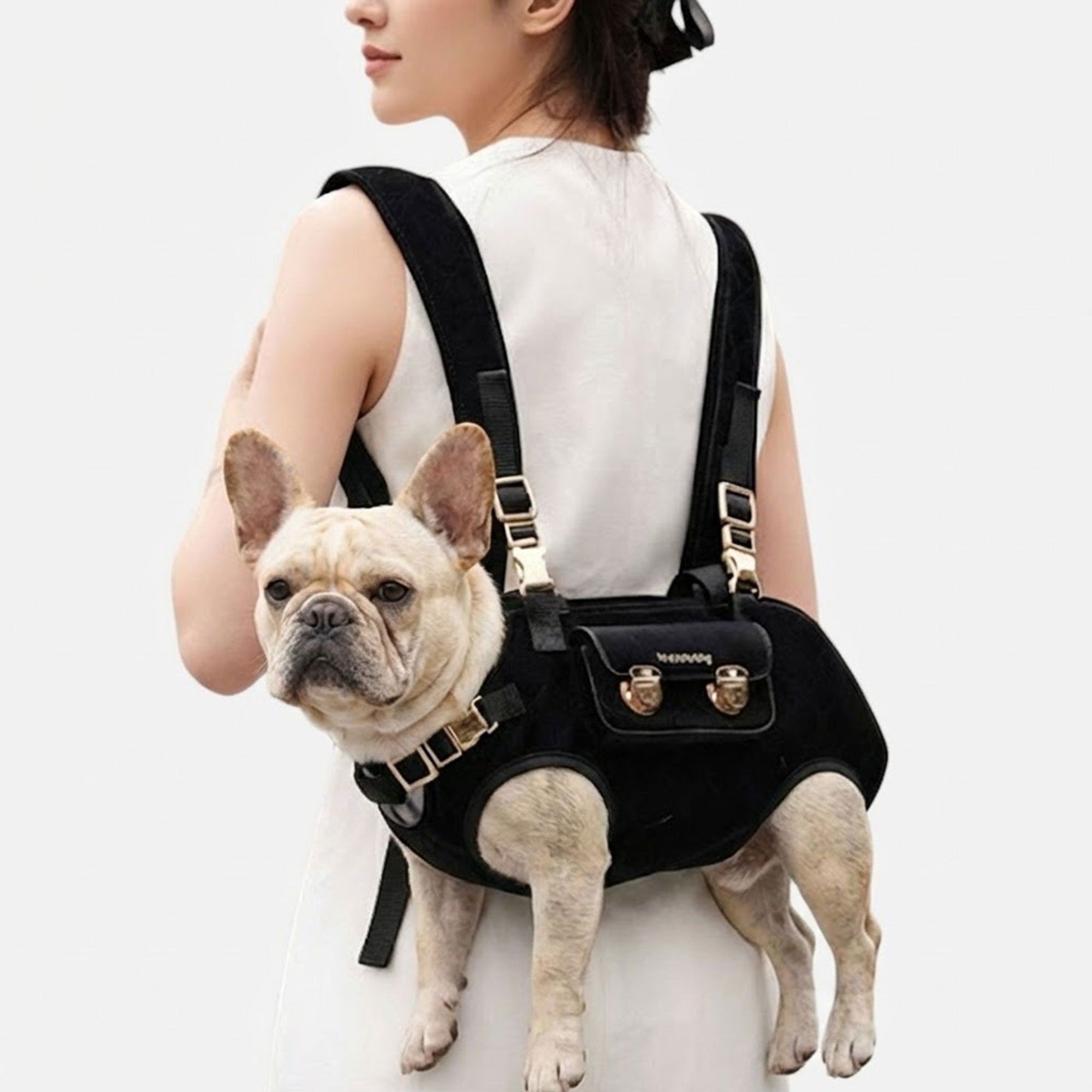 French Bulldog Breathable Travel Sling for Training Sessions-fadou