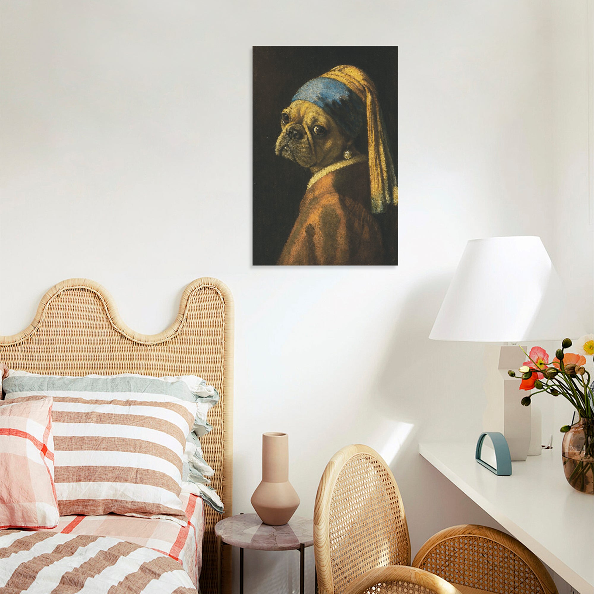 Milo - Vertical Canvas Painting for Frenchie Enthusiasts-fadou