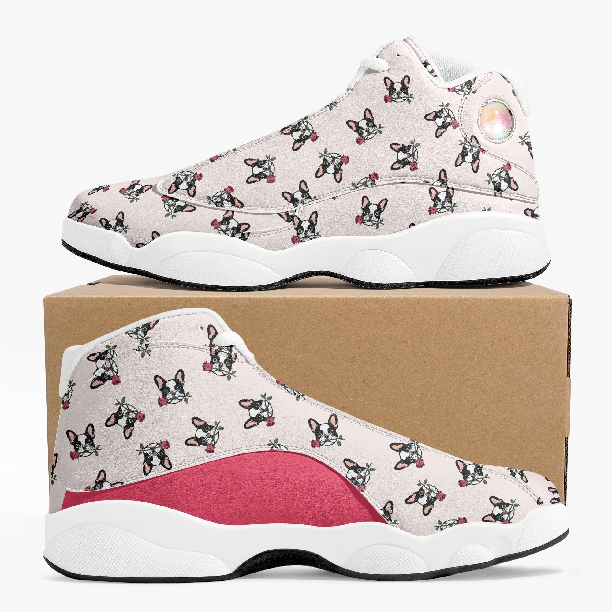 Reuben French Bulldog High-Top Shoes for Bulldog Owners-fadou
