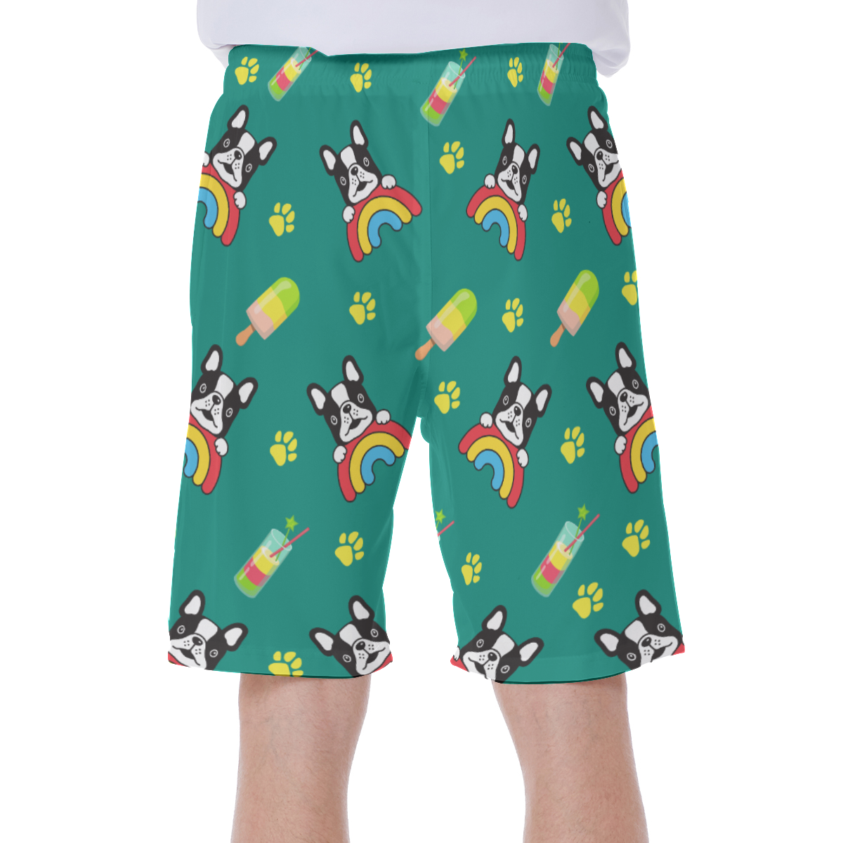 OSCAR - Men's Beach Shorts for Frenchie Fans Everywhere-fadou