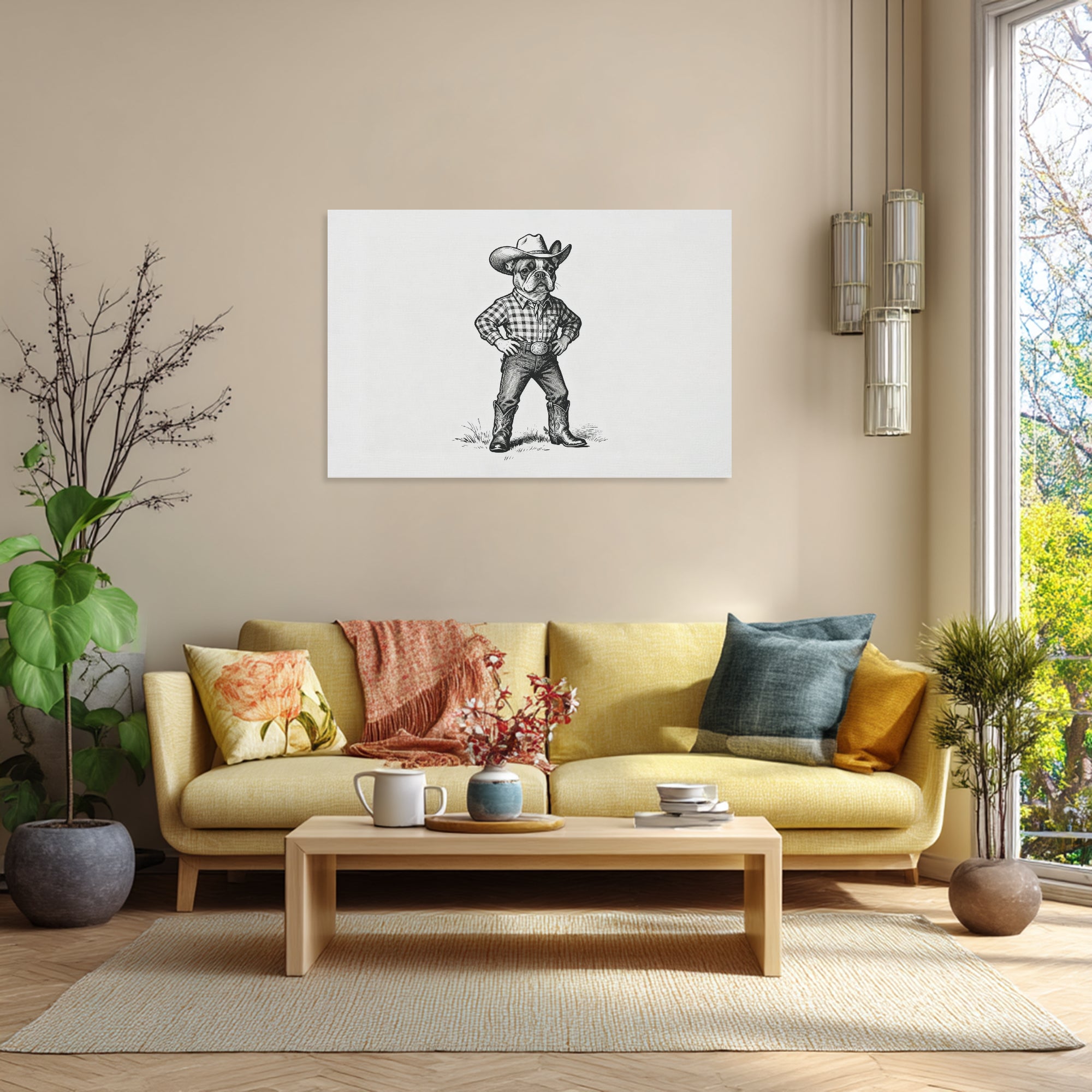 French Bulldog Adorable Decorative Canvas for Frenchie Fans-fadou