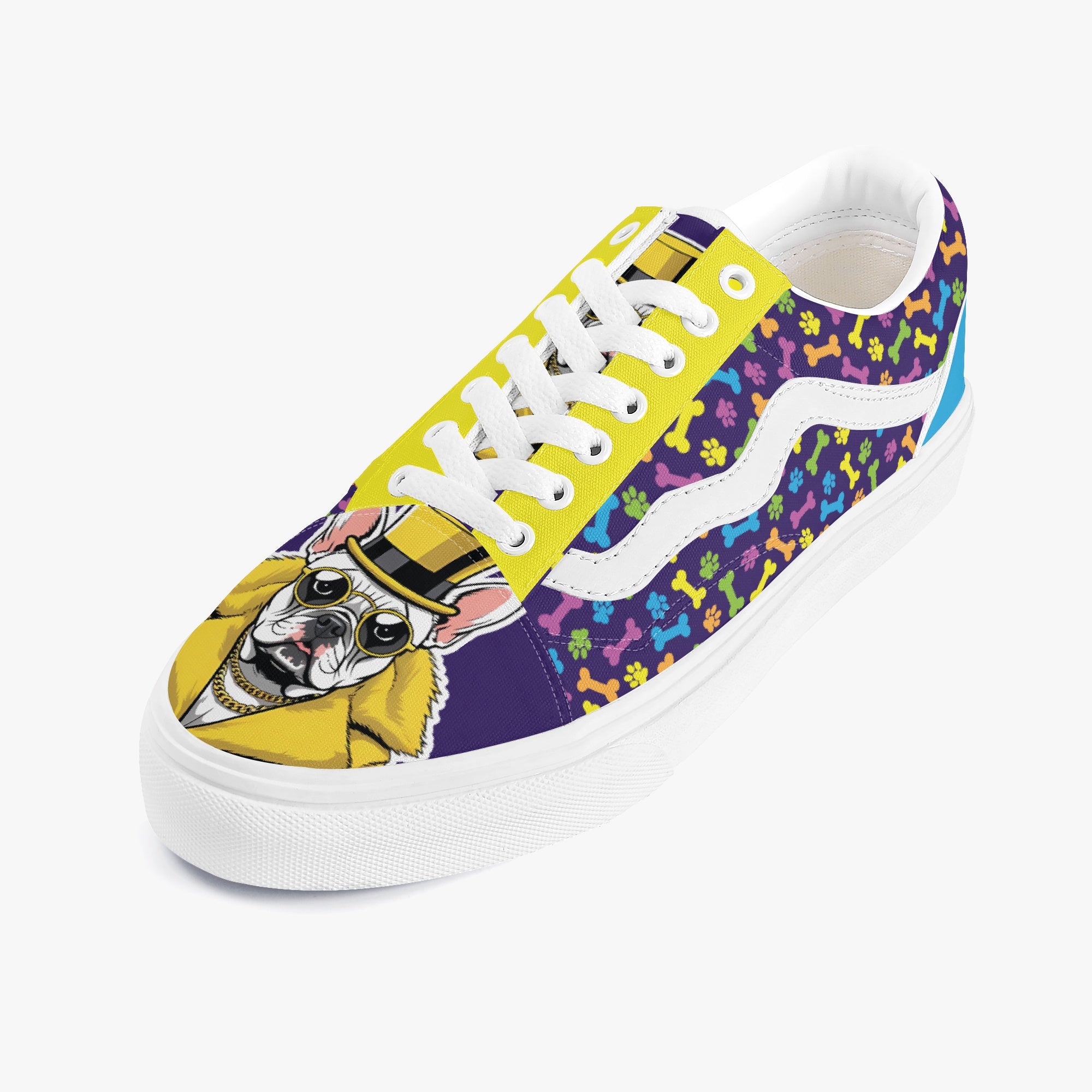 French Bulldog Trendy High-Top Shoes for Frenchie Enthusiasts-fadou