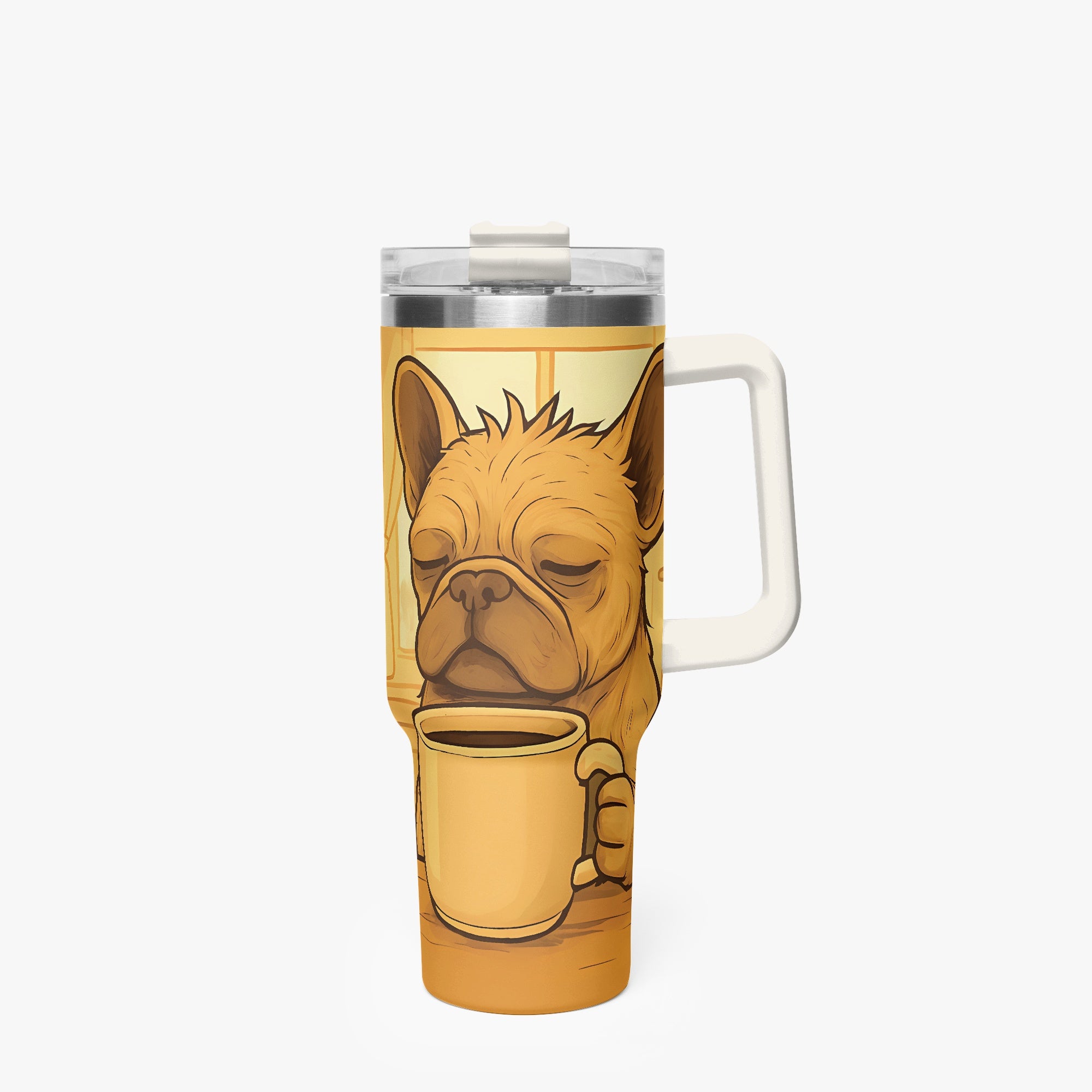 Meatball French Bulldog Travel Tumbler for Dog Moms & Dads-fadou