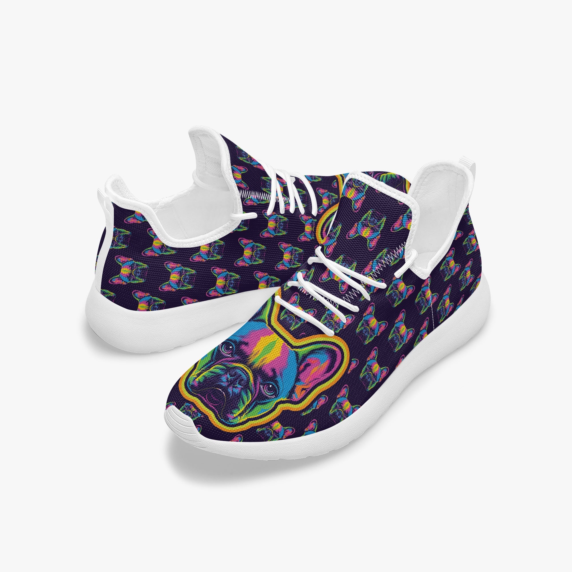 French Bulldog Classic Canvas Sneakers for Dog Moms & Dads-fadou