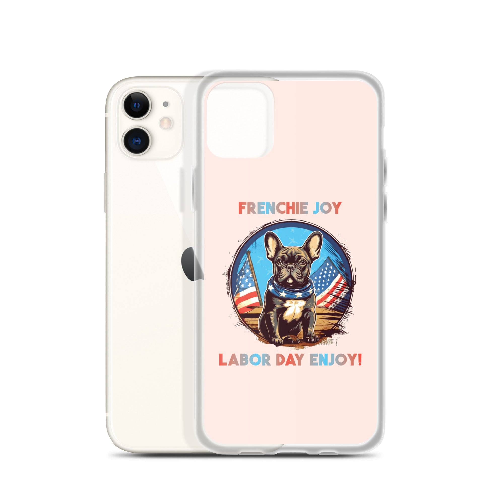 Frenchie Joy - Clear Case for Iphone for Dog Moms & Dads-fadou
