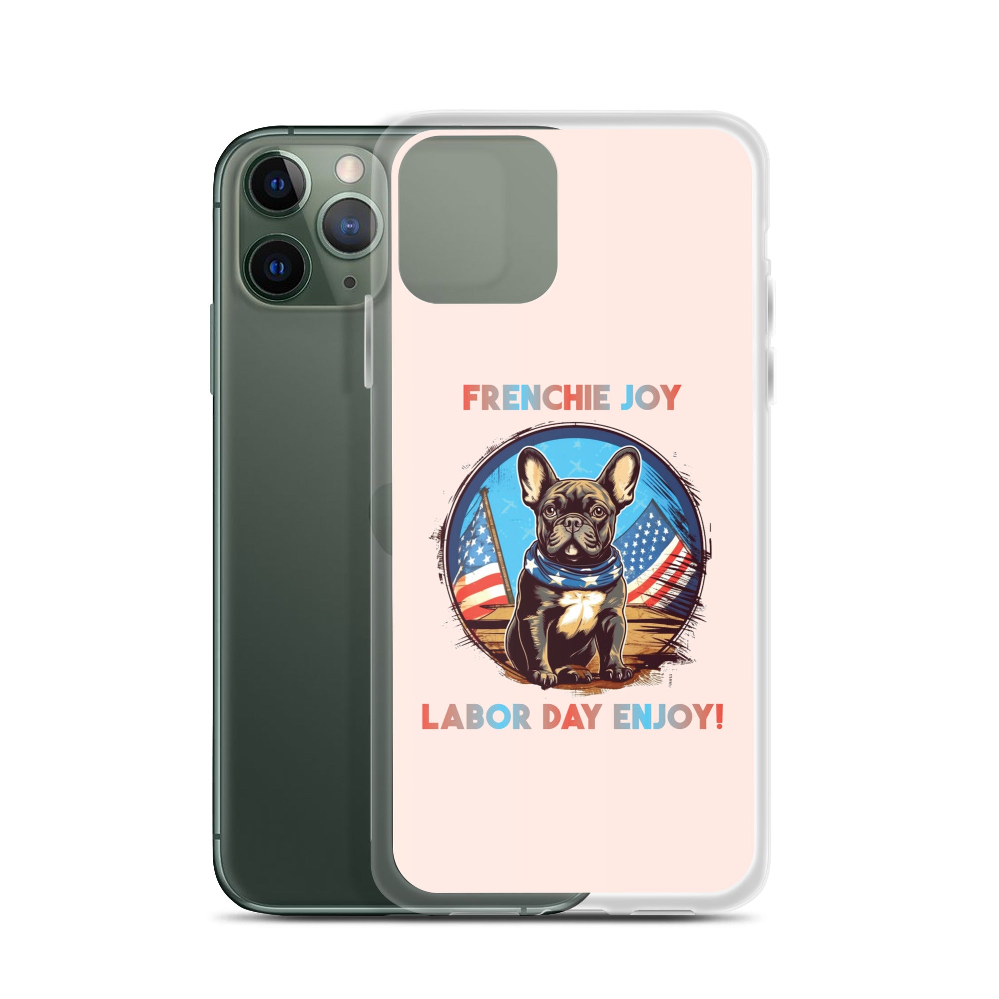 Frenchie Joy - Clear Case for Iphone for Dog Moms & Dads-fadou