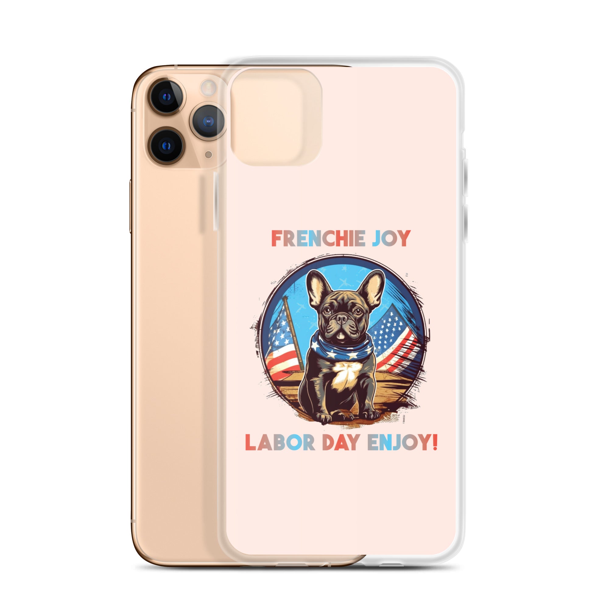 Frenchie Joy - Clear Case for Iphone for Dog Moms & Dads-fadou