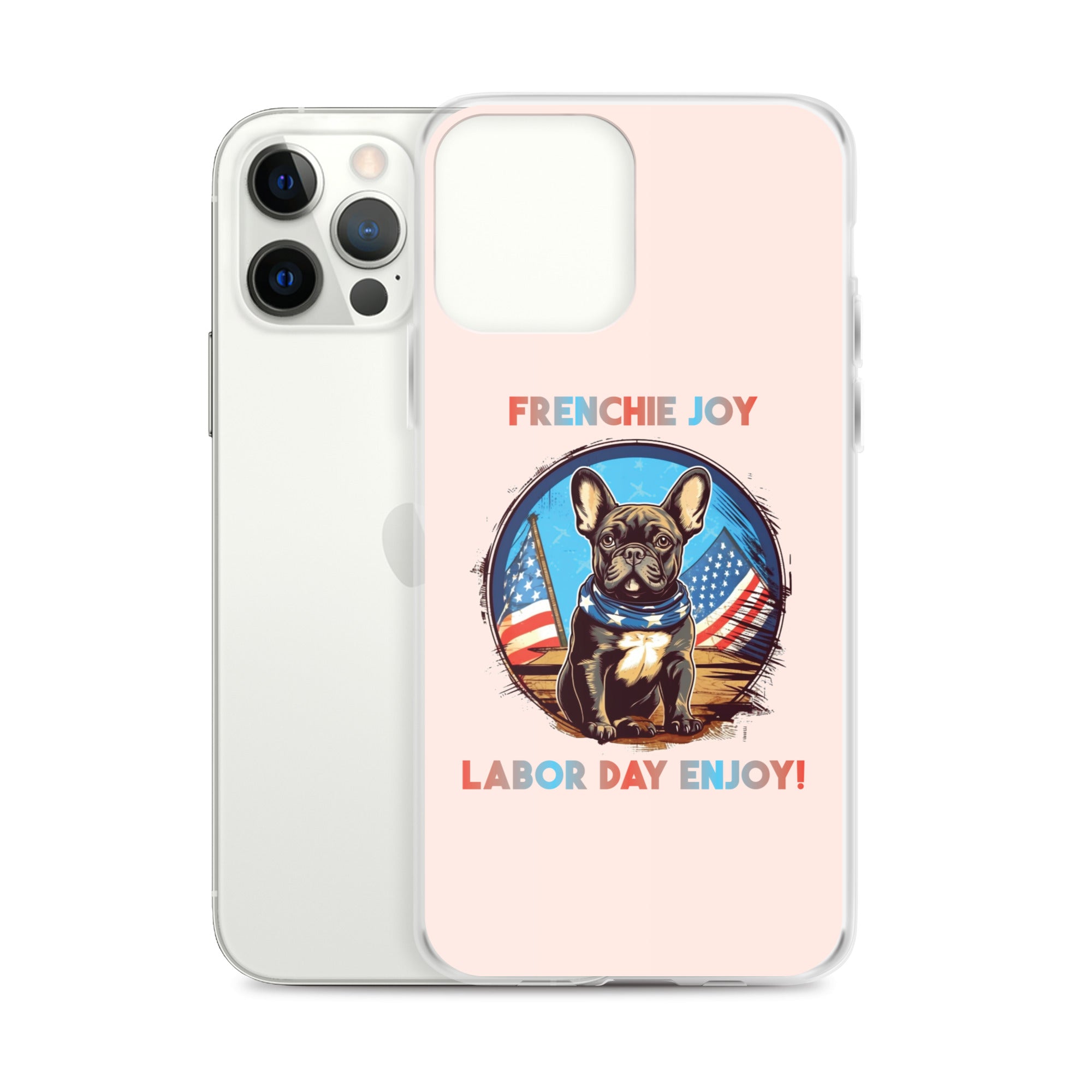 Frenchie Joy - Clear Case for Iphone for Dog Moms & Dads-fadou