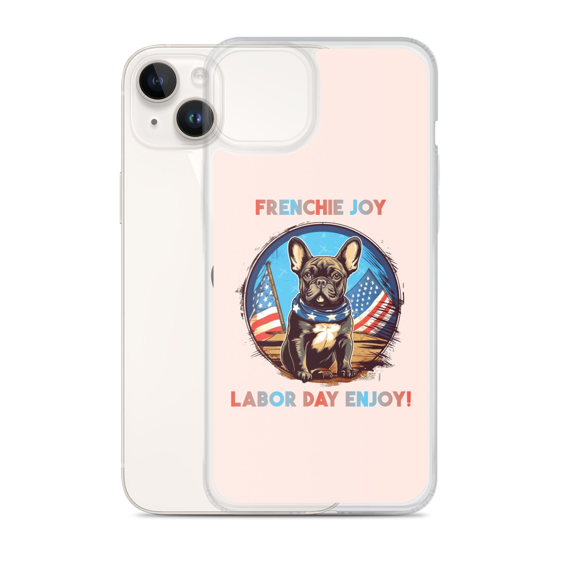 Frenchie Joy - Clear Case for Iphone for Dog Moms & Dads-fadou