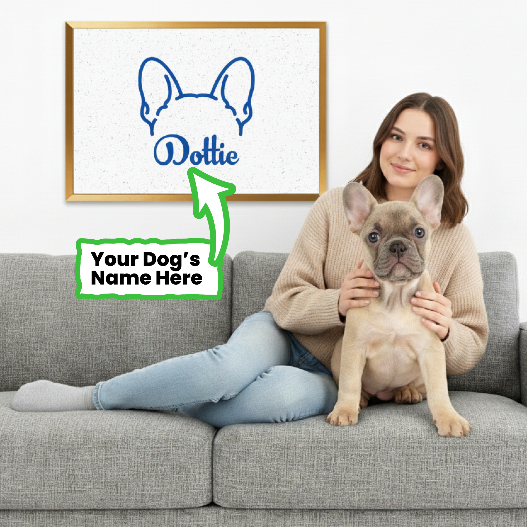 French Bulldog Personalized Canvas Wall Art for Bulldog Owners-fadou