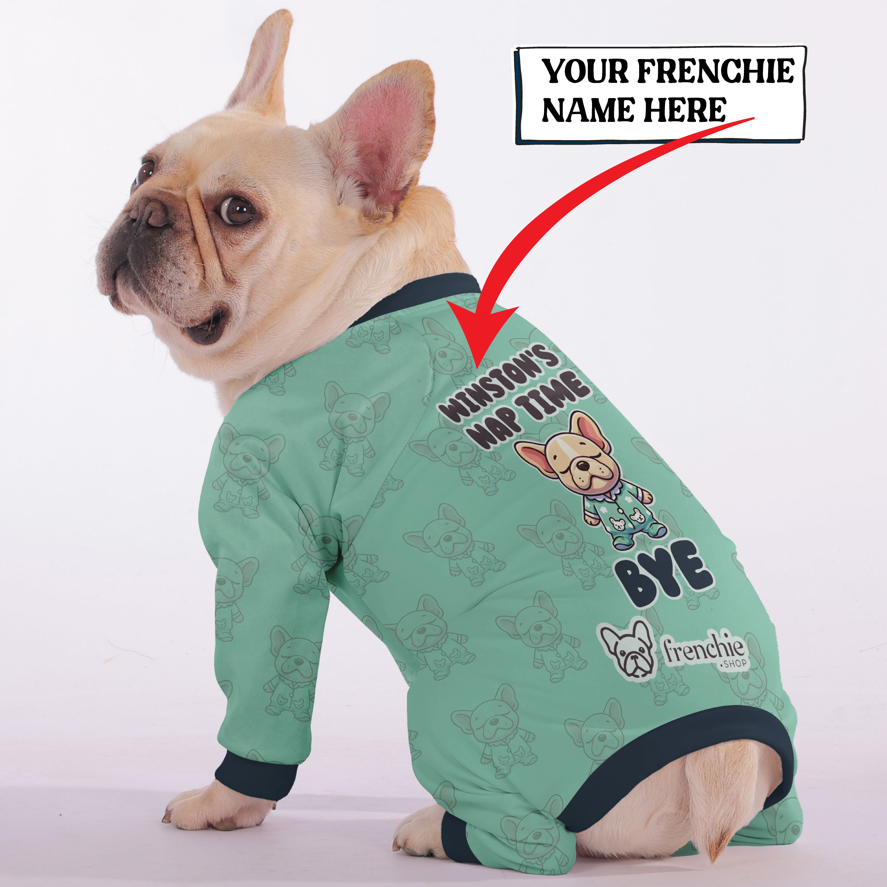 French Bulldog Personalized Pet Sleepwear for Cozy Nights-fadou