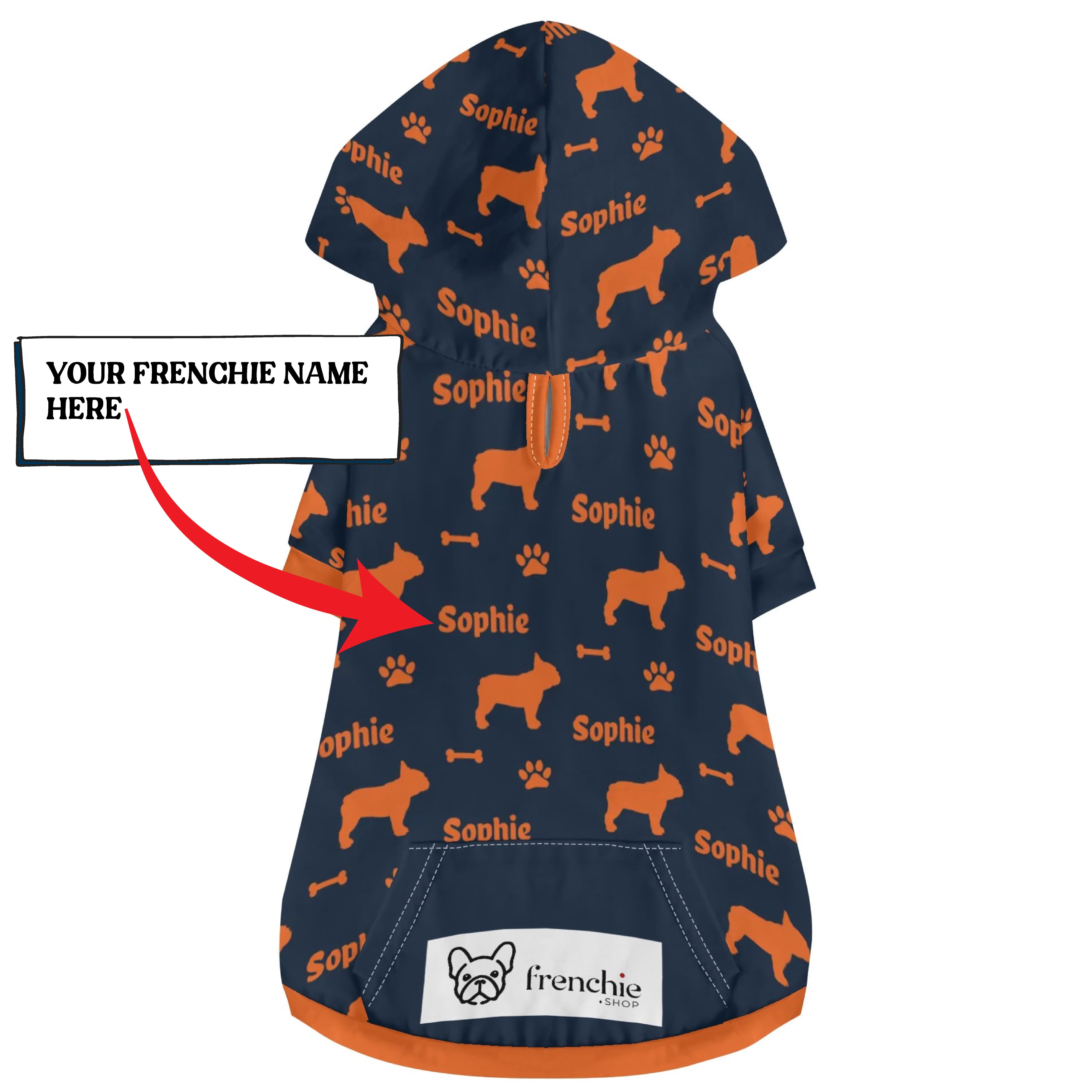 French Bulldog Custom Pet Sweatshirt for Travel Comfort-fadou