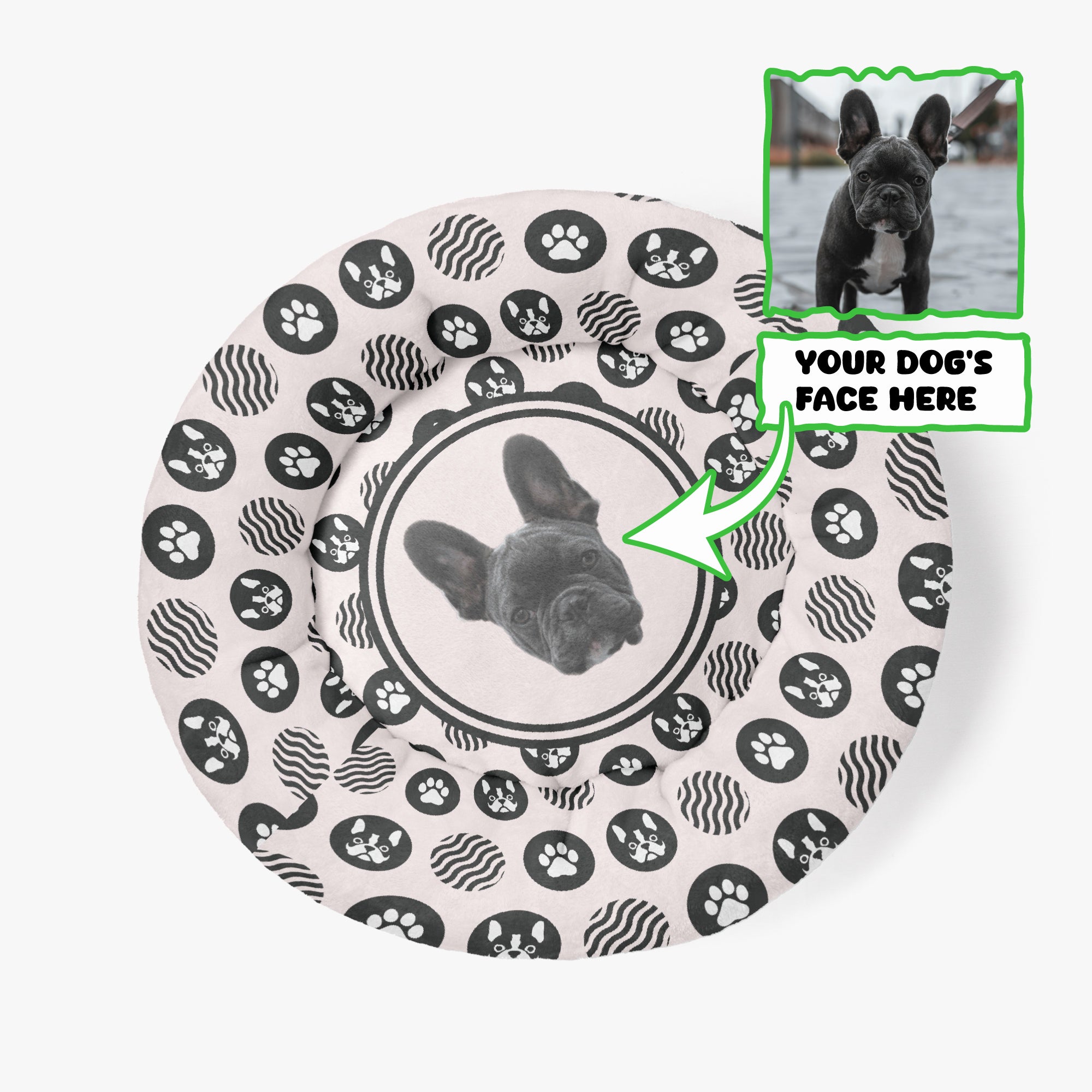 Larry Personalized Cozy Sofa Bed for Brachycephalic Dogs-fadou