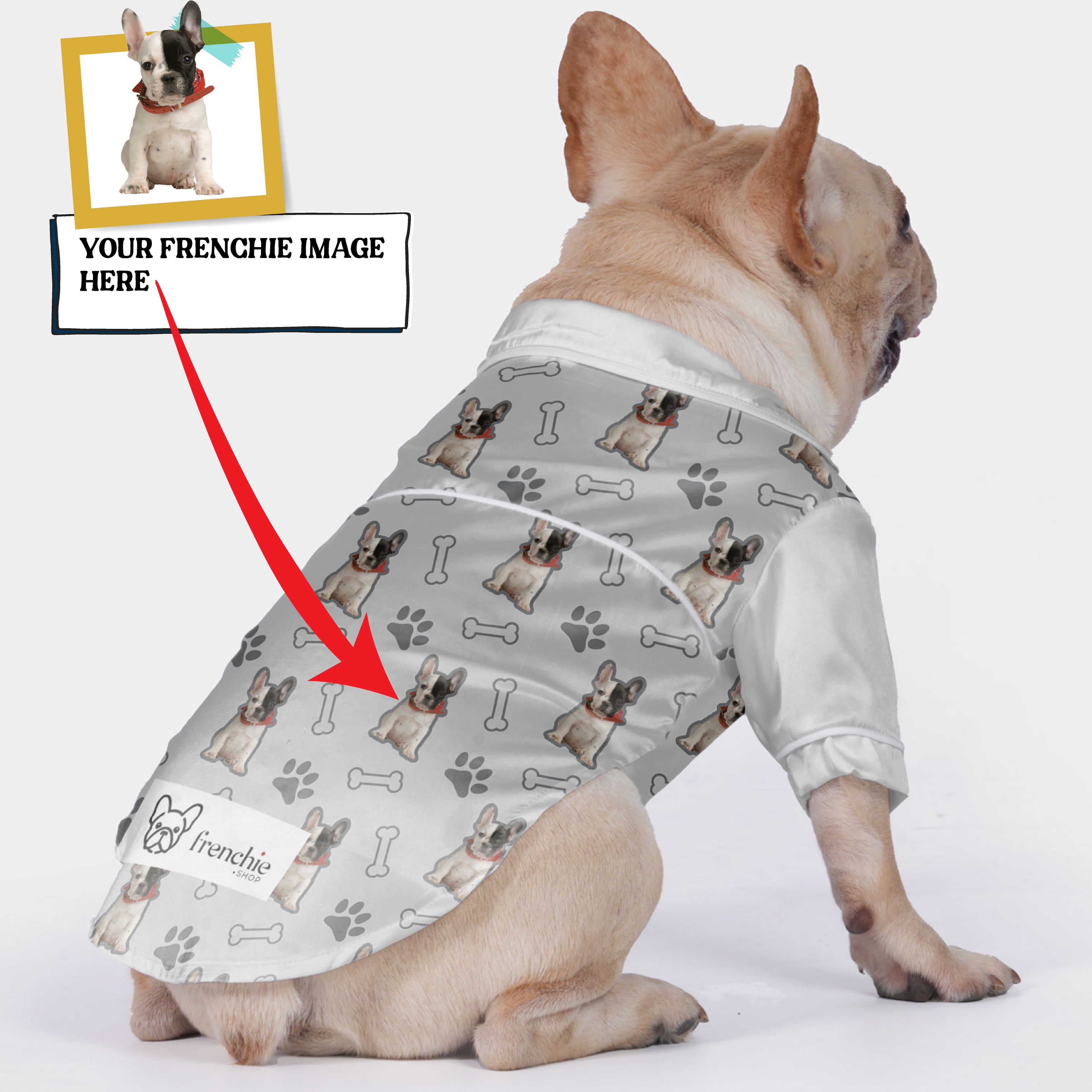 French Bulldog Personalized Night Outfit for Brachycephalic Dogs-fadou