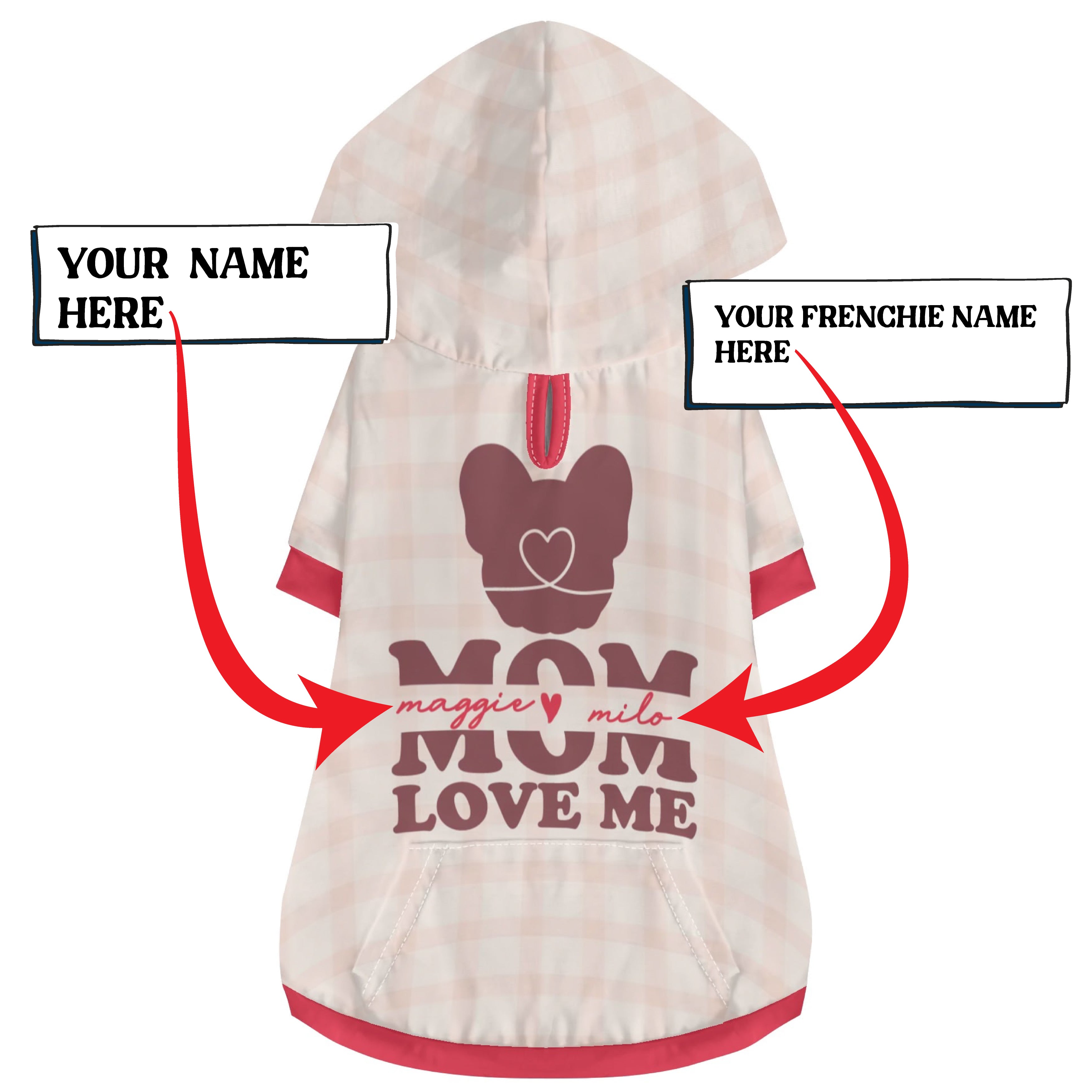 French Bulldog Custom Pet Sweatshirt for Flat-Face Breeds-fadou