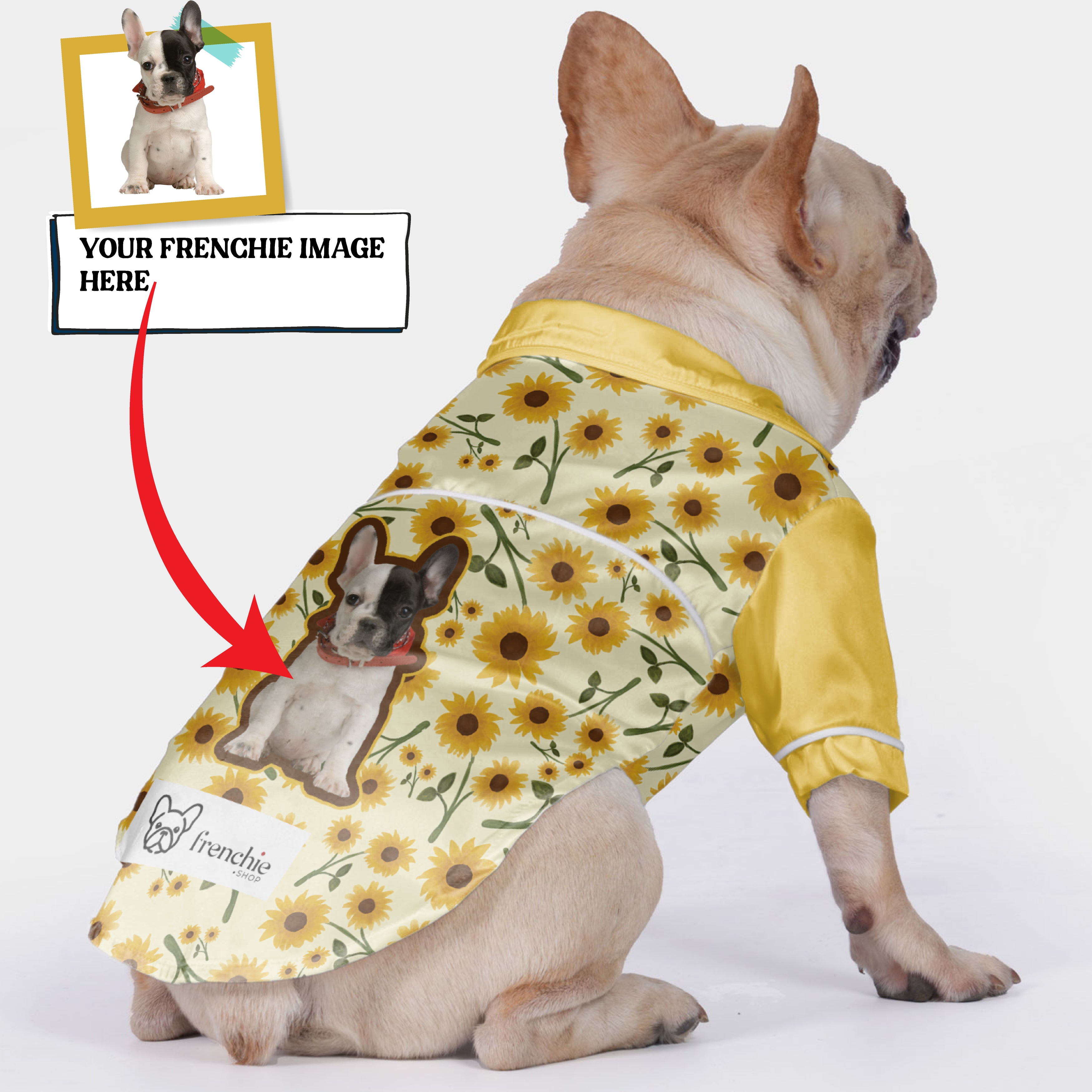 French Bulldog Custom Dog Pajamas for Brachycephalic Dogs-fadou
