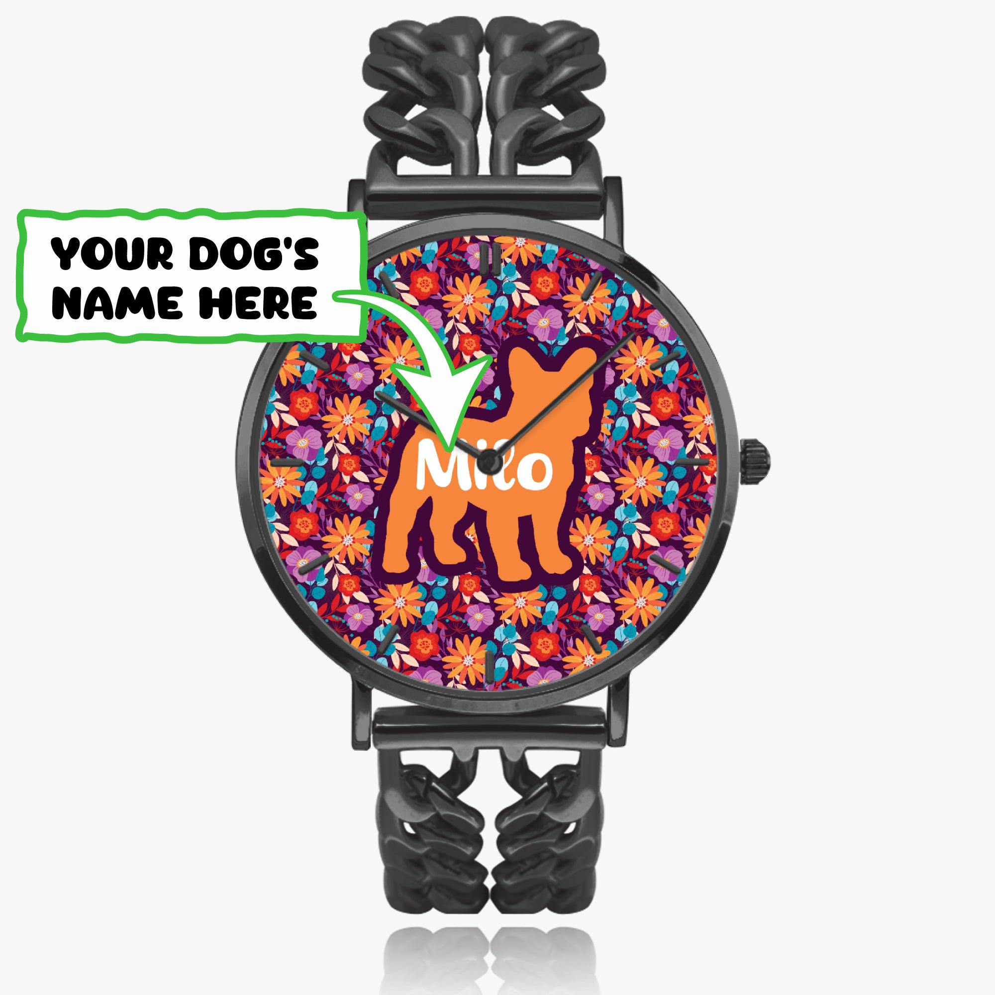 French Bulldog Personalized Quartz Timepiece for Frenchie Fans-fadou