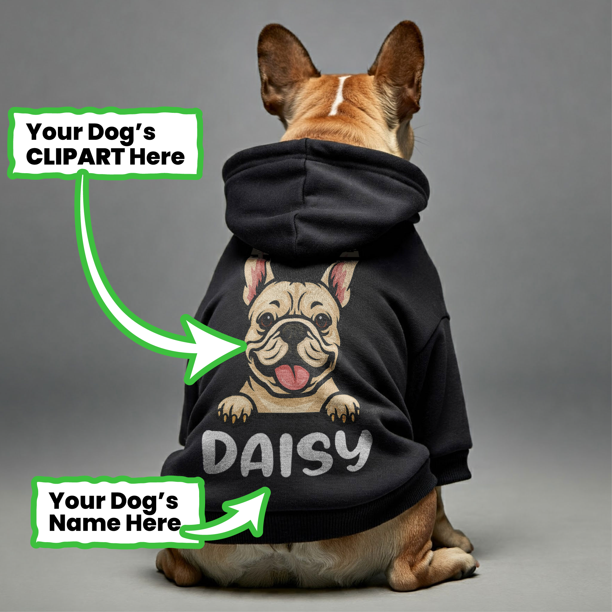 French Bulldog Personalized Pet Sweatshirt for Travel Comfort-fadou