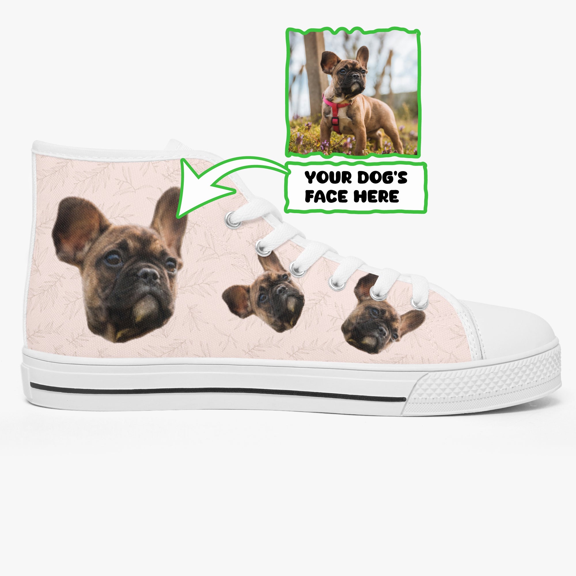 Classic Personalized Canvas Sneakers for Dog Moms & Dads-fadou
