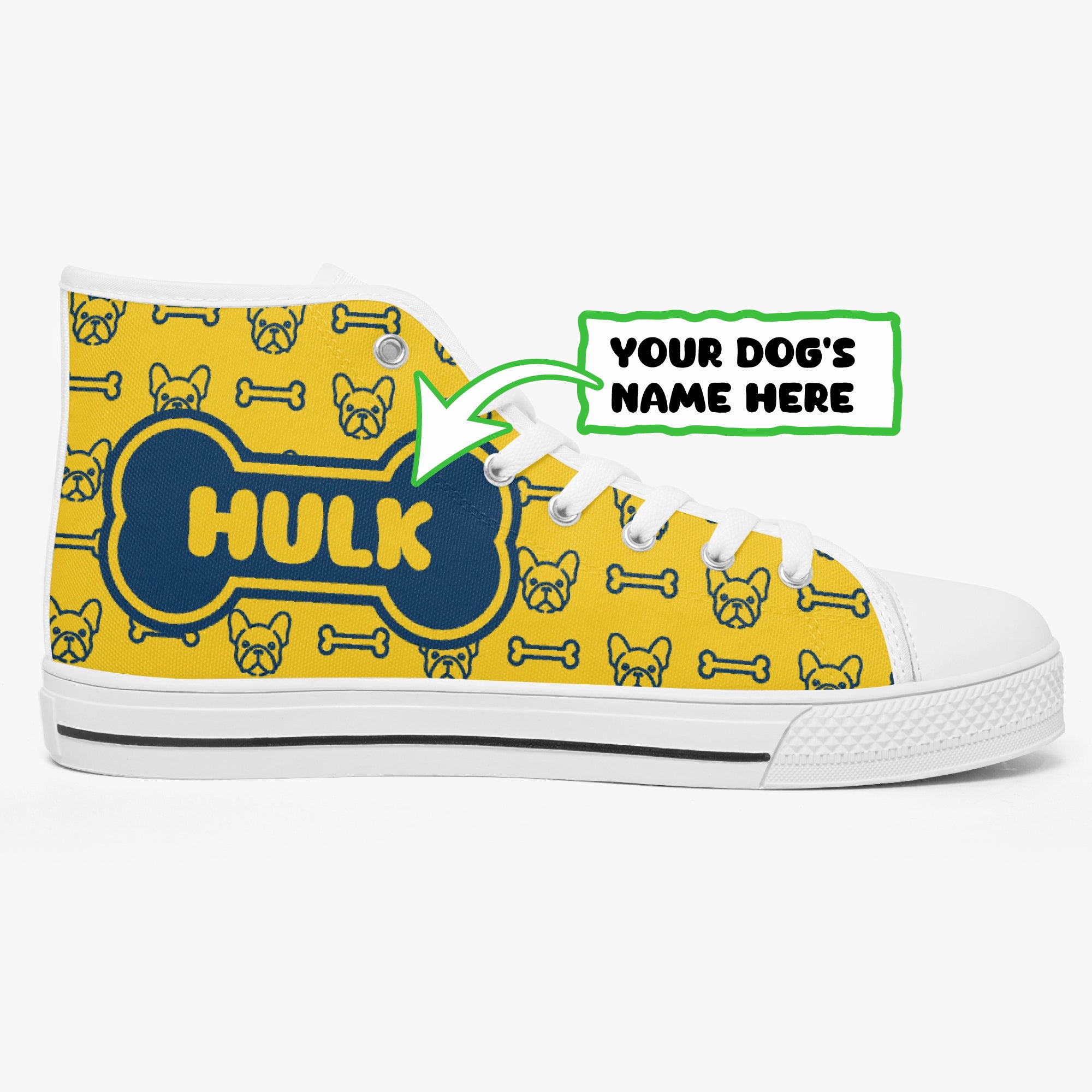 French Bulldog Personalized Classic Sneakers for Dog Park Days-fadou