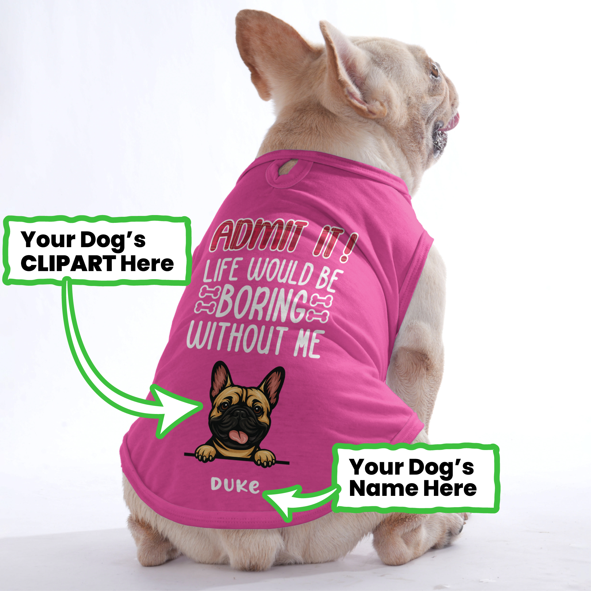 French Bulldog Personalized Graphic Tee for Dog Moms & Dads-fadou