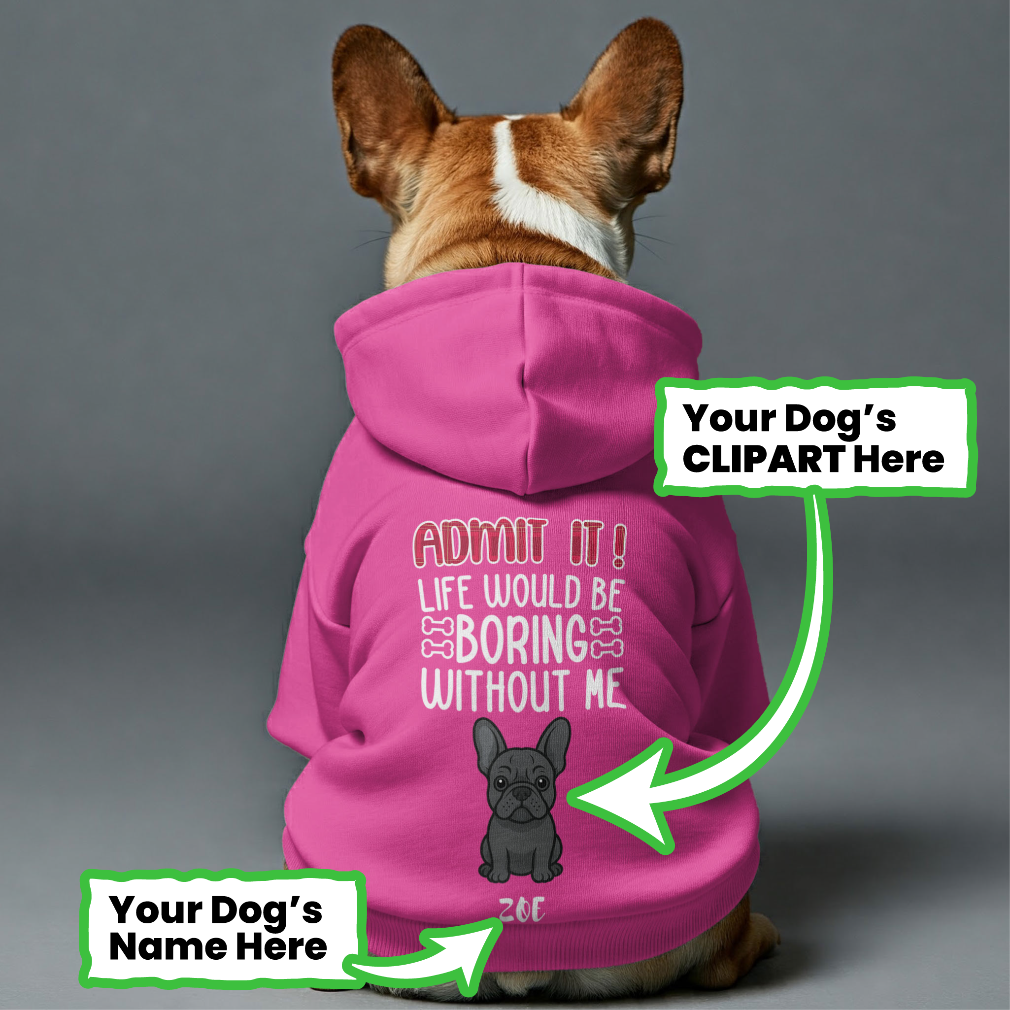 French Bulldog Cozy Pet Sweatshirt for Short-Nosed Dogs-fadou