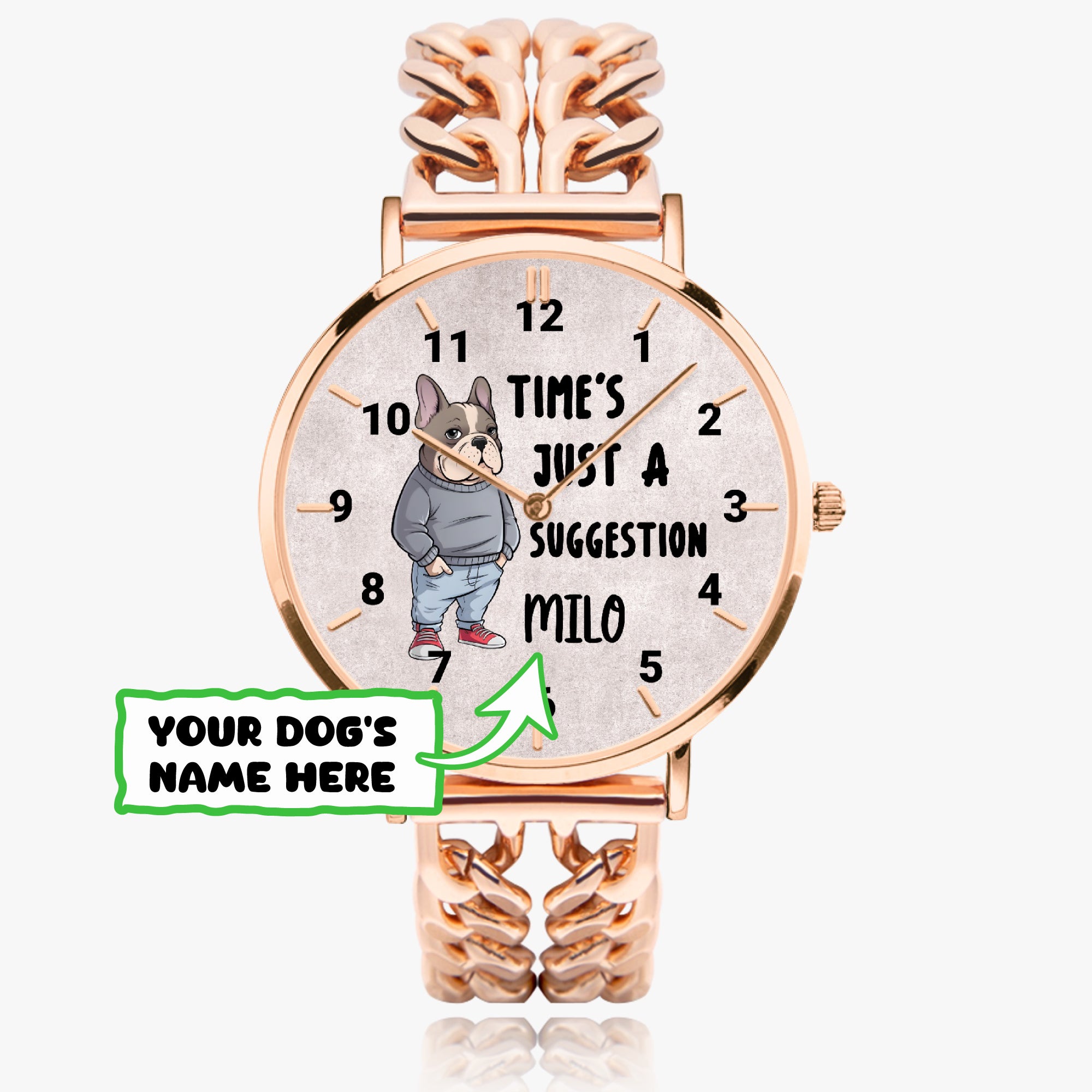 French Bulldog Personalized Fashion Wristwatch for Bulldog Owners-fadou
