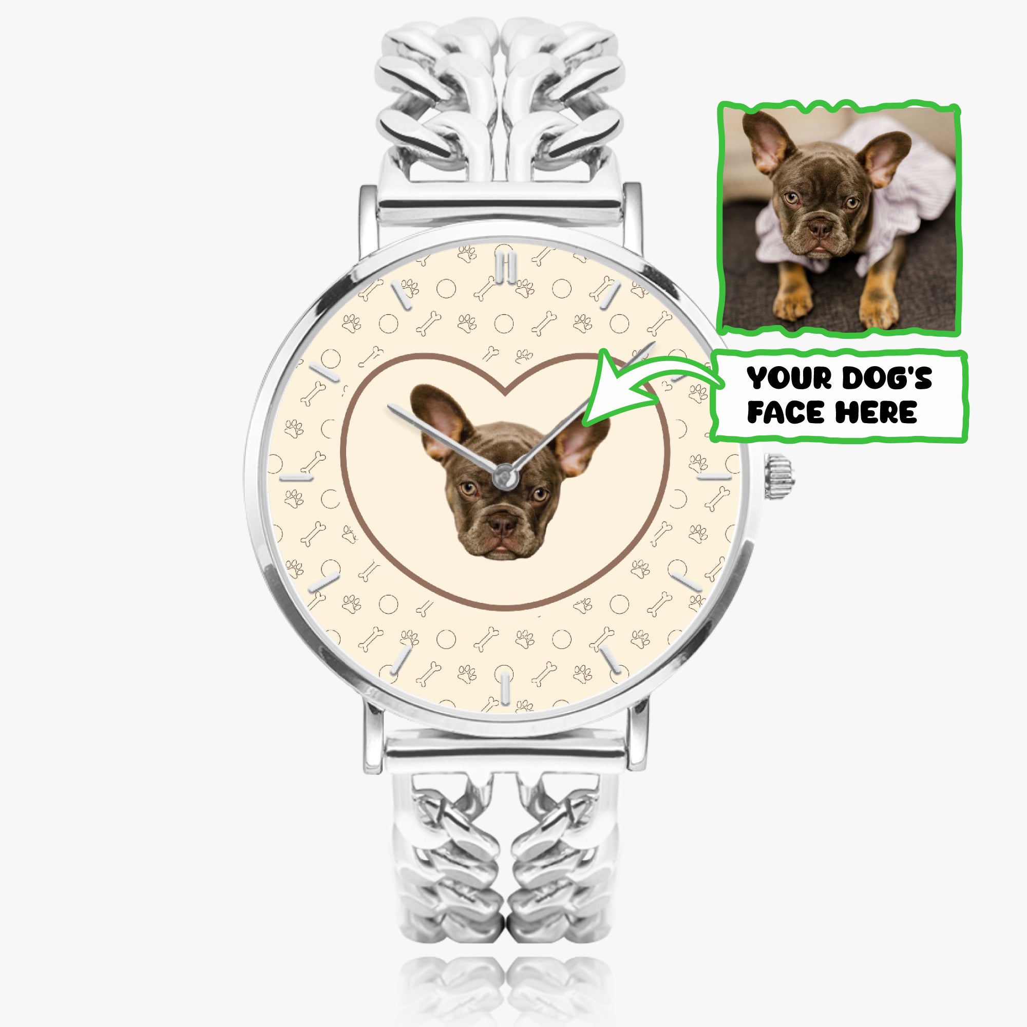 Casper Personalized Quartz Timepiece for Dog Moms & Dads-fadou