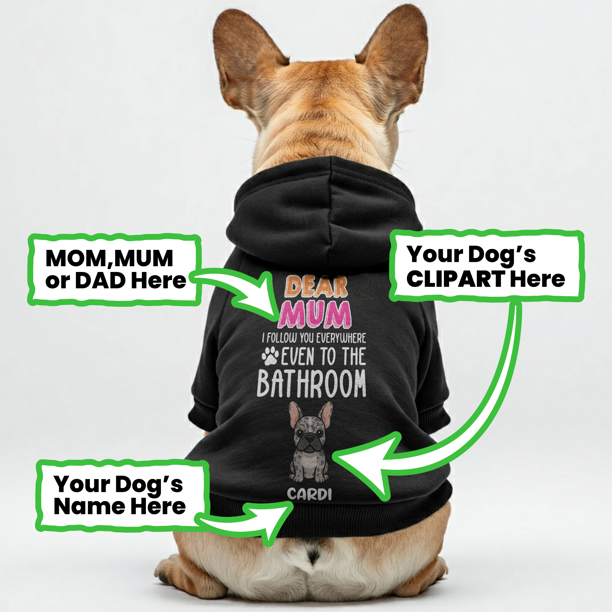 French Bulldog Personalized Pet Sweatshirt for Cozy Nights-fadou